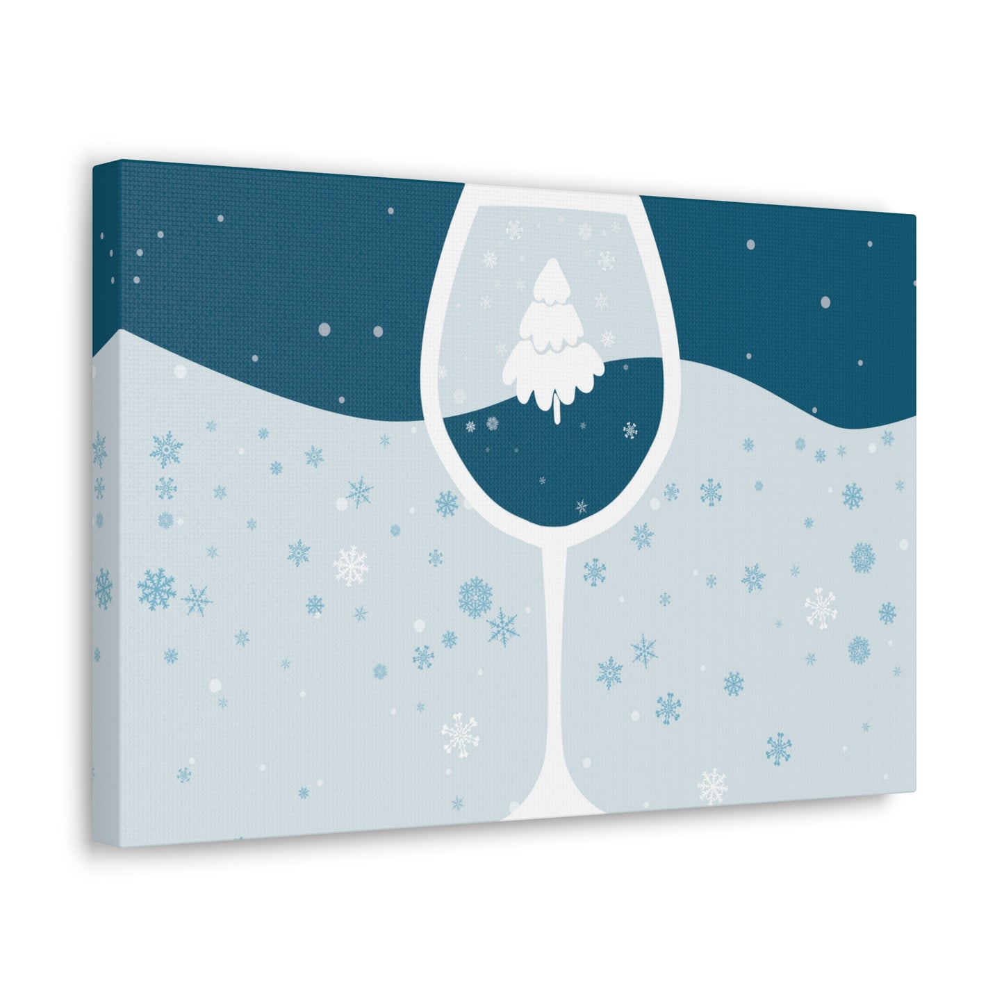 Ice Wine Winter Holidays Aesthetic Classic Art Canvas Gallery Wraps