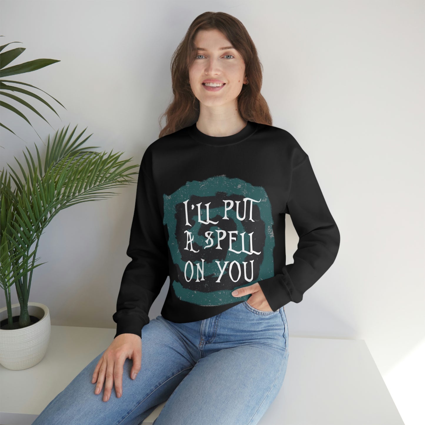 I`ll Put A Spell On You Halloween Trick Or Treat Unisex Heavy Blend™ Crewneck Sweatshirt