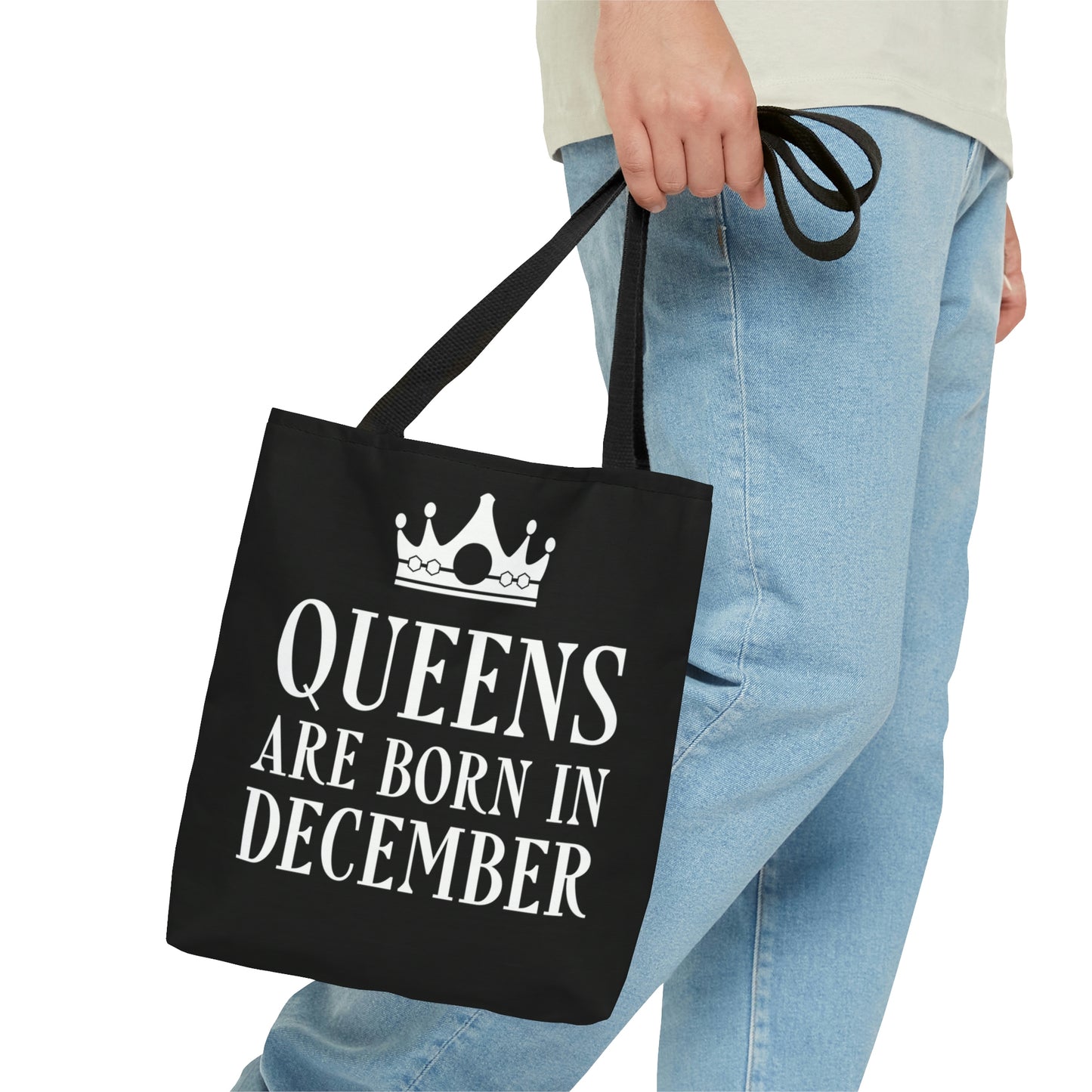 Queens Are Born in December Happy Birthday AOP Tote Bag