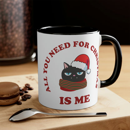 All You Need for Christmas is Me Grumpy Cat Classic Accent Coffee Mug 11oz