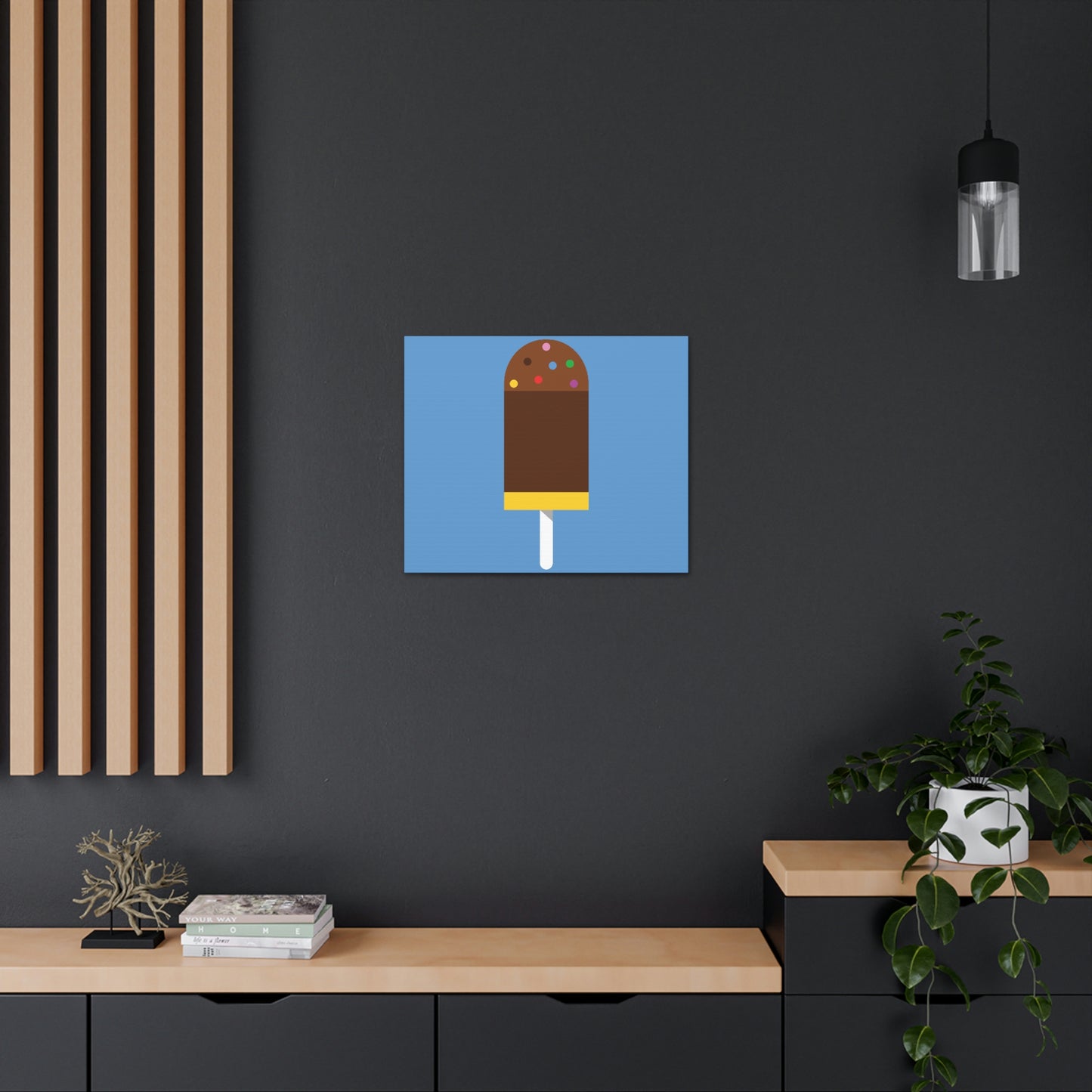 Ice Cream Lover Minimal Abstract Aesthetic Classic Art Canvas Gallery Wraps