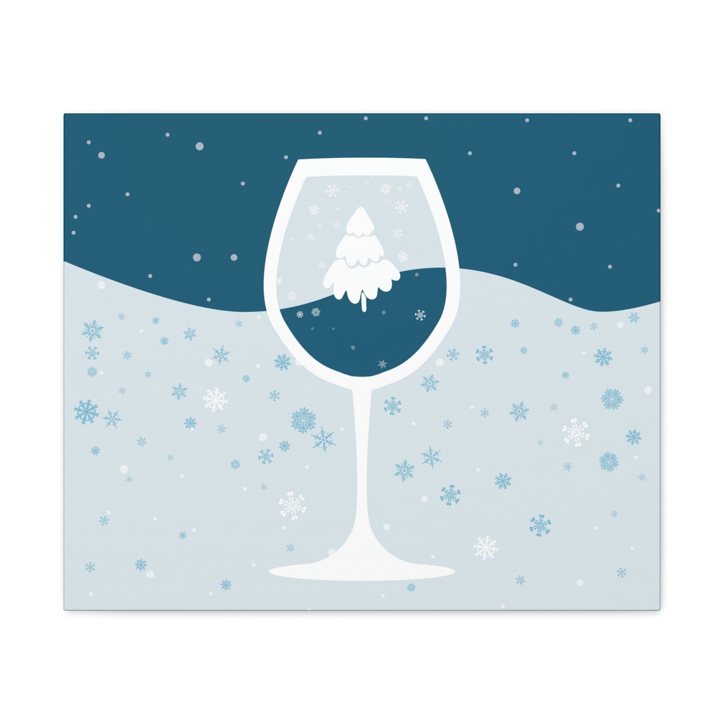 Ice Wine Winter Holidays Aesthetic Classic Art Canvas Gallery Wraps