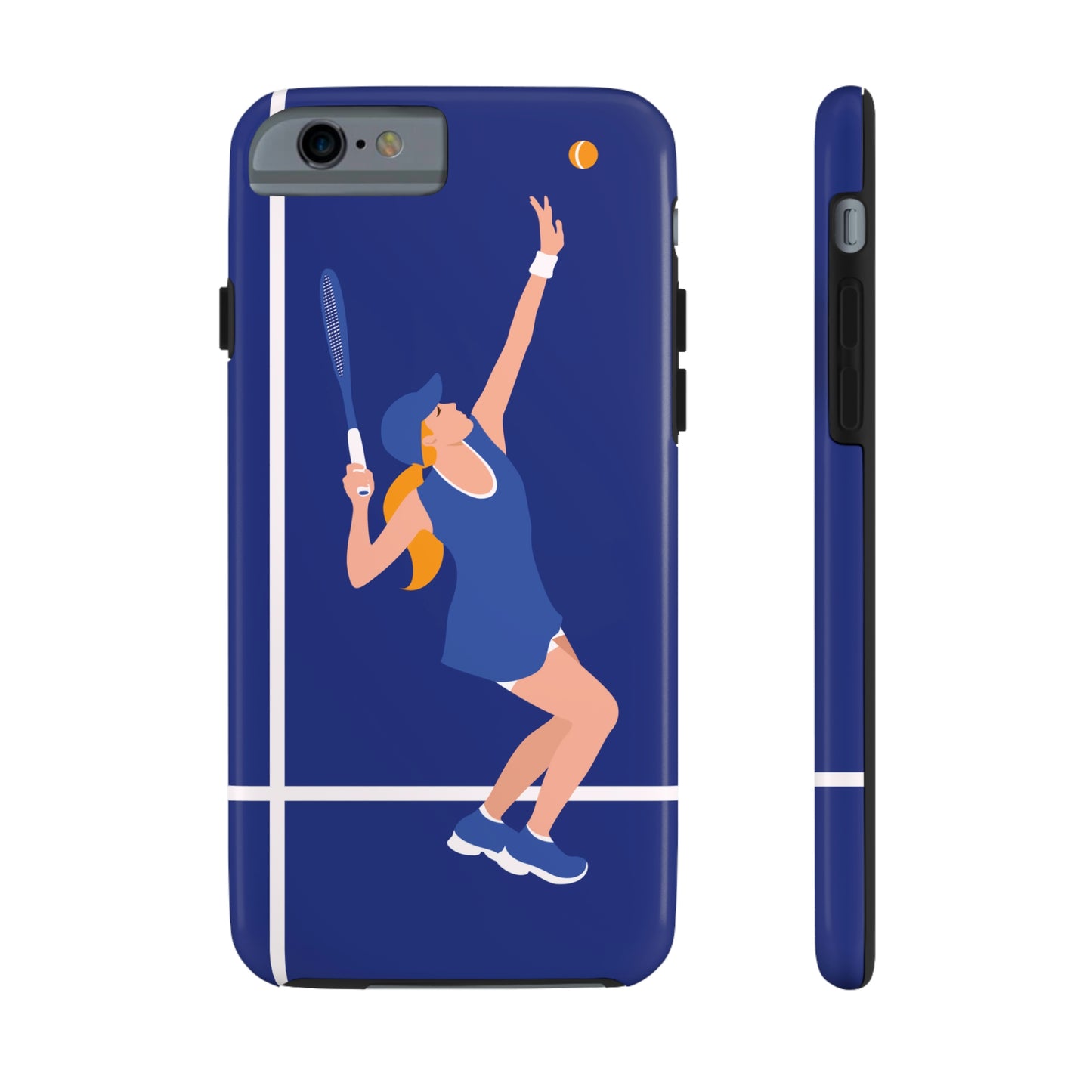 Tennis Player Blue Art Sports Team Tough Phone Cases Case-Mate