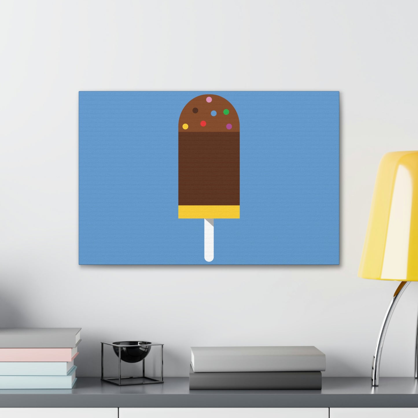 Ice Cream Lover Minimal Abstract Aesthetic Classic Art Canvas Gallery Wraps