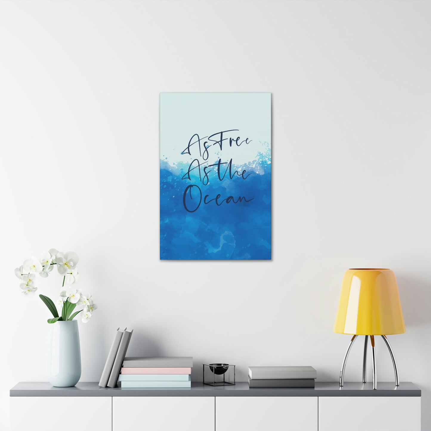 As Free As The Ocean Relationship Quotes Aesthetic Classic Art Canvas Gallery Wraps