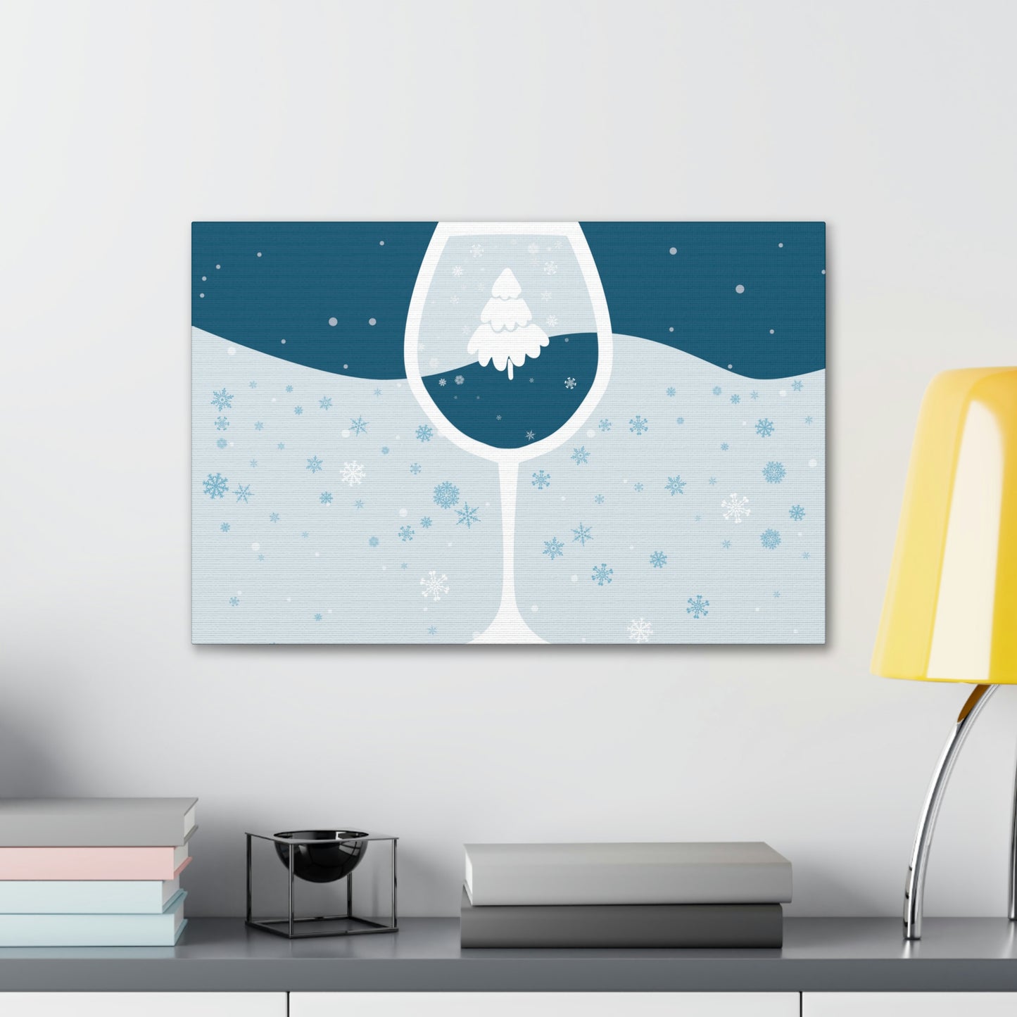 Ice Wine Winter Holidays Aesthetic Classic Art Canvas Gallery Wraps