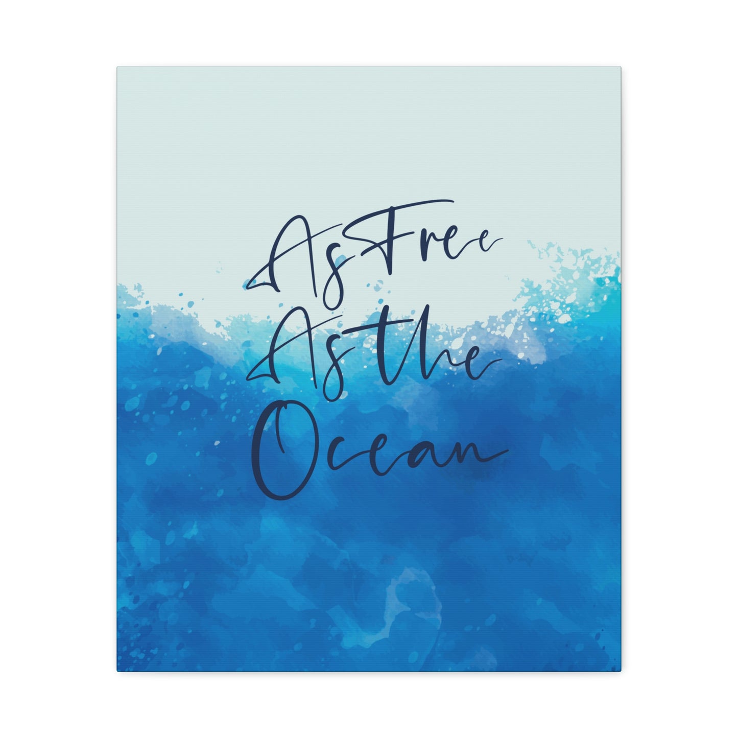 As Free As The Ocean Relationship Quotes Aesthetic Classic Art Canvas Gallery Wraps