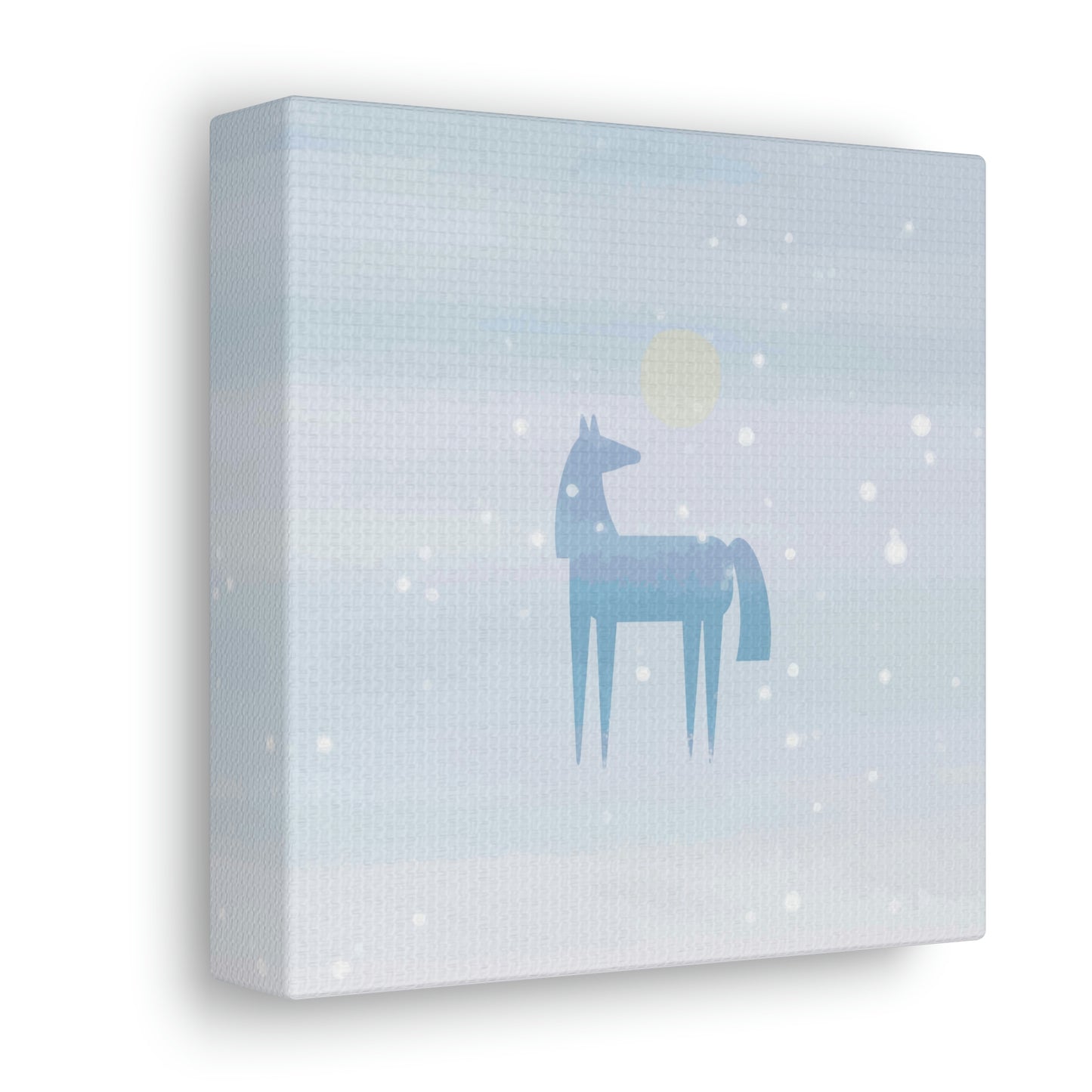 Horse Under the Snow Winter Landscape Art Aesthetic Classic Art Canvas Gallery Wraps