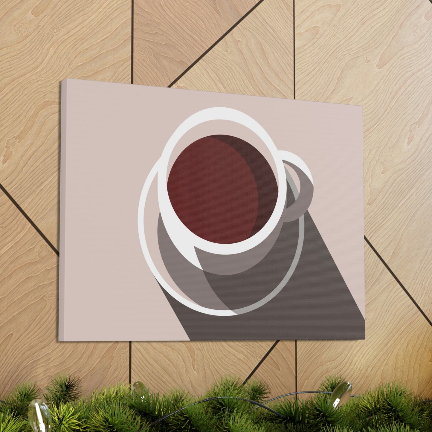 Cup Of Coffee Minimal Art Aesthetic Beige Aesthetic Classic Art Canvas Gallery Wraps