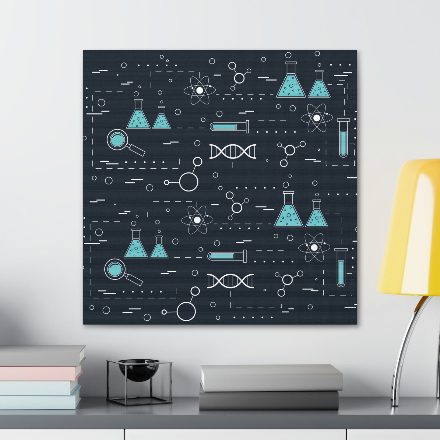 Chemistry Science Biology Pattern Scientist Educational Aesthetic Classic Art Canvas Gallery Wraps