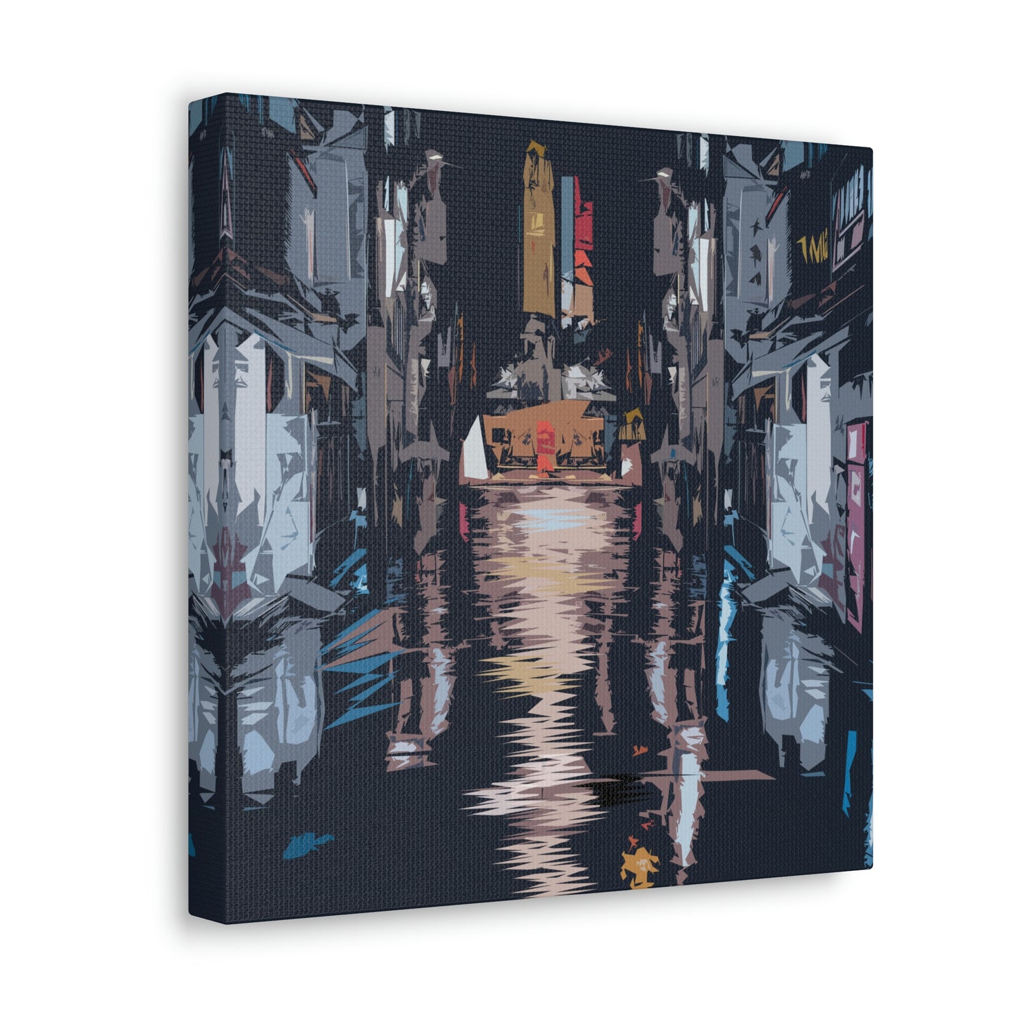 City Night Modern Abstract Classic Art Canvas Gallery Wraps