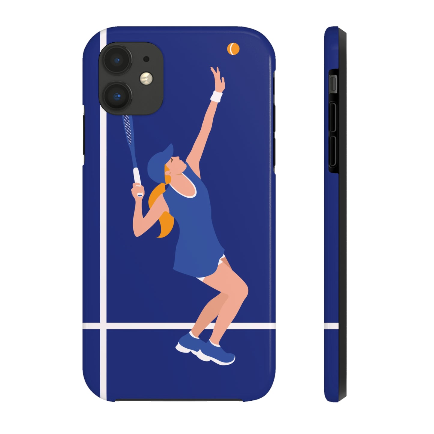 Tennis Player Blue Art Sports Team Tough Phone Cases Case-Mate