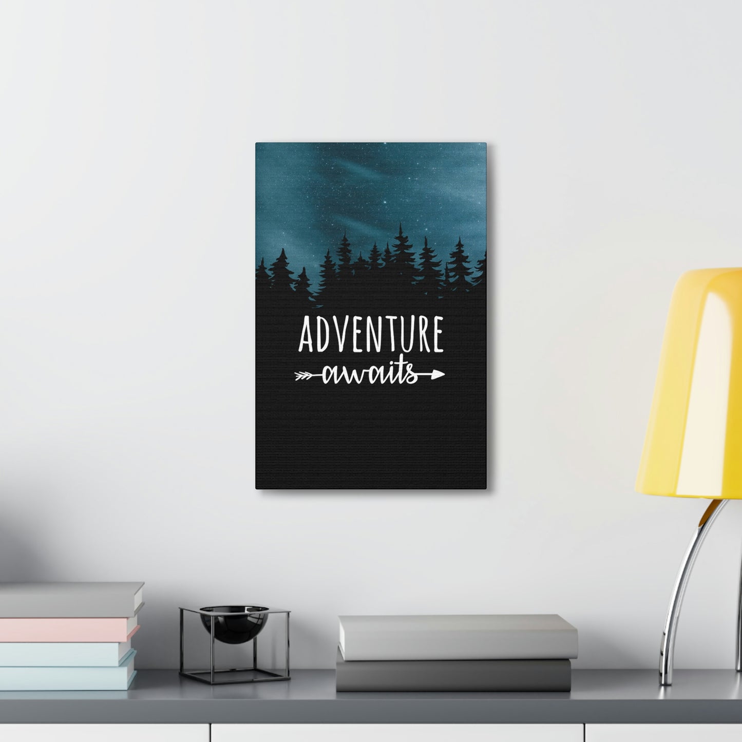 Adventure Awaits Art Vacation Landscape Explore Aesthetic Classic Art Canvas Gallery Wraps