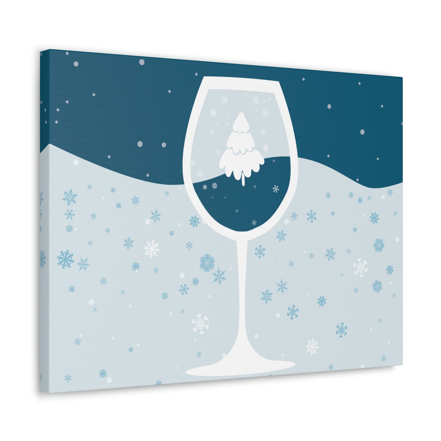 Ice Wine Winter Holidays Aesthetic Classic Art Canvas Gallery Wraps