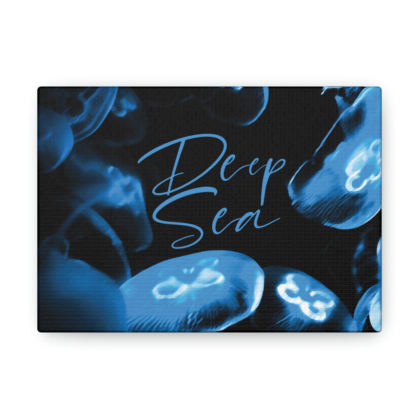 Deep Sea Jellyfish Silhouette Eco Friendly Life Sign Aesthetic Classic Art Canvas Gallery Wraps