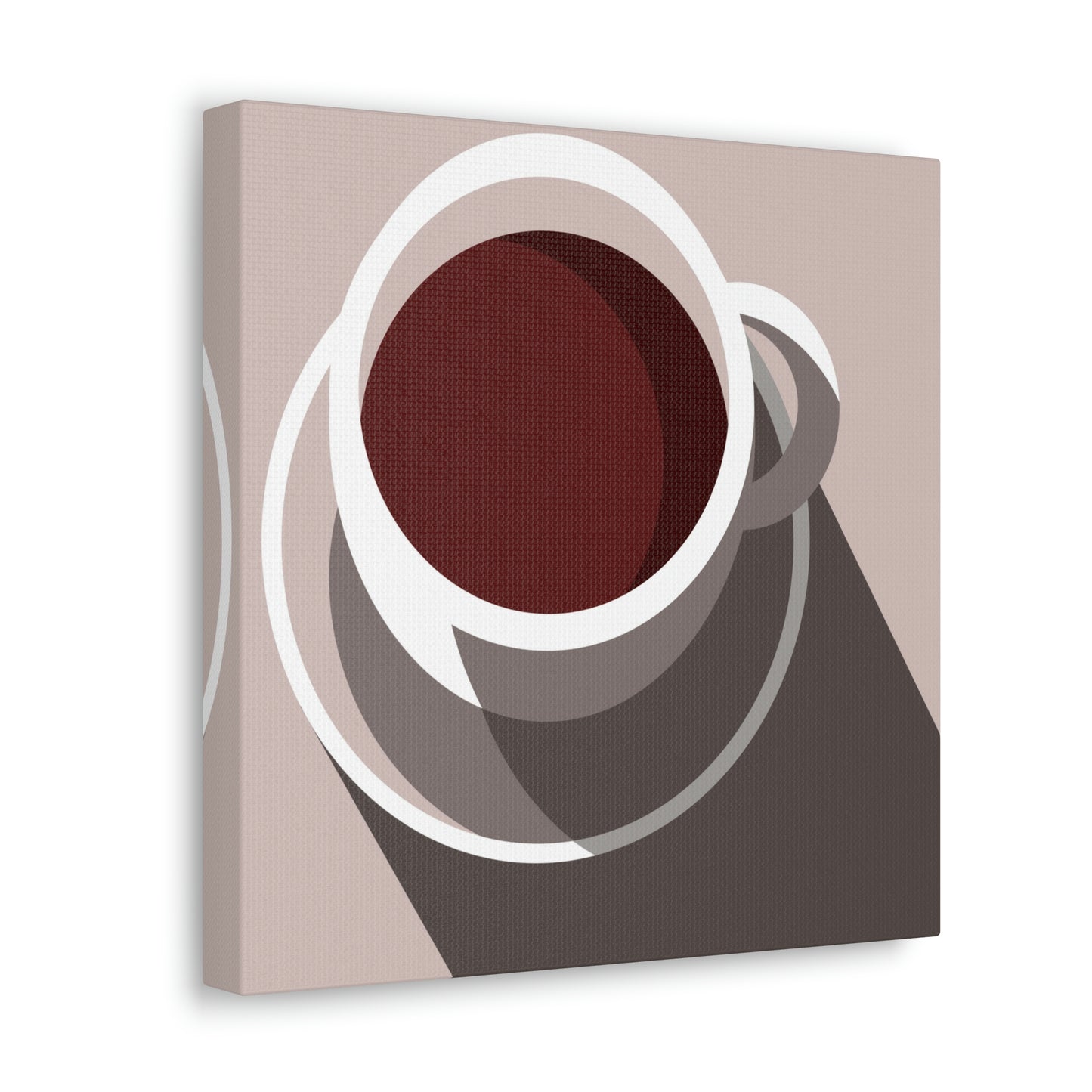 Cup Of Coffee Minimal Art Aesthetic Beige Aesthetic Classic Art Canvas Gallery Wraps