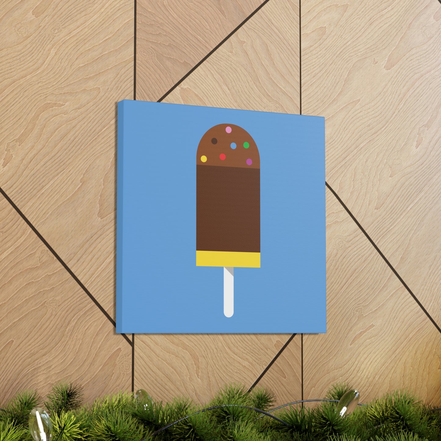 Ice Cream Lover Minimal Abstract Aesthetic Classic Art Canvas Gallery Wraps