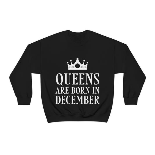 Queens Are Born in December Unisex Heavy Blend™ Crewneck Sweatshirt