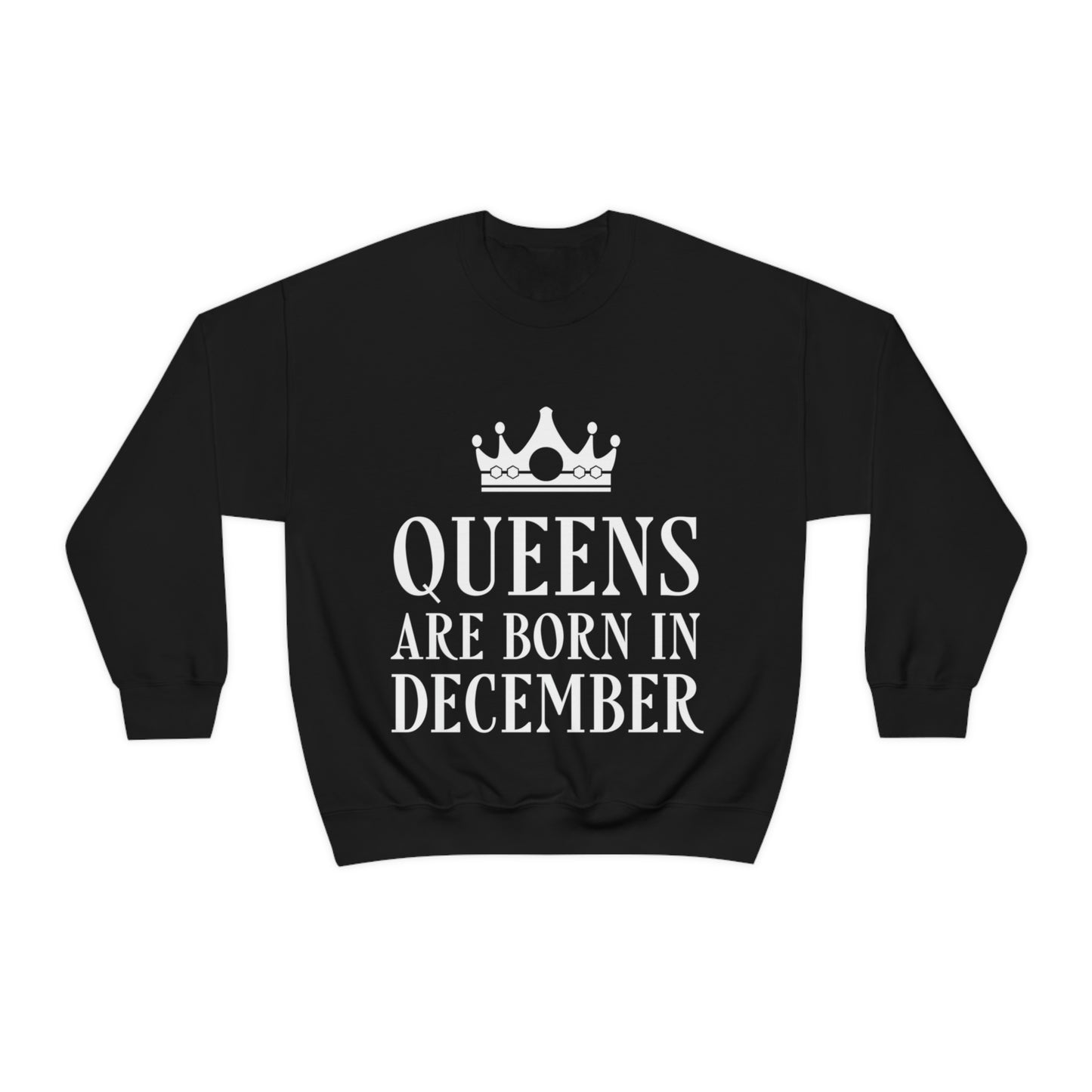 Queens Are Born in December Unisex Heavy Blend™ Crewneck Sweatshirt