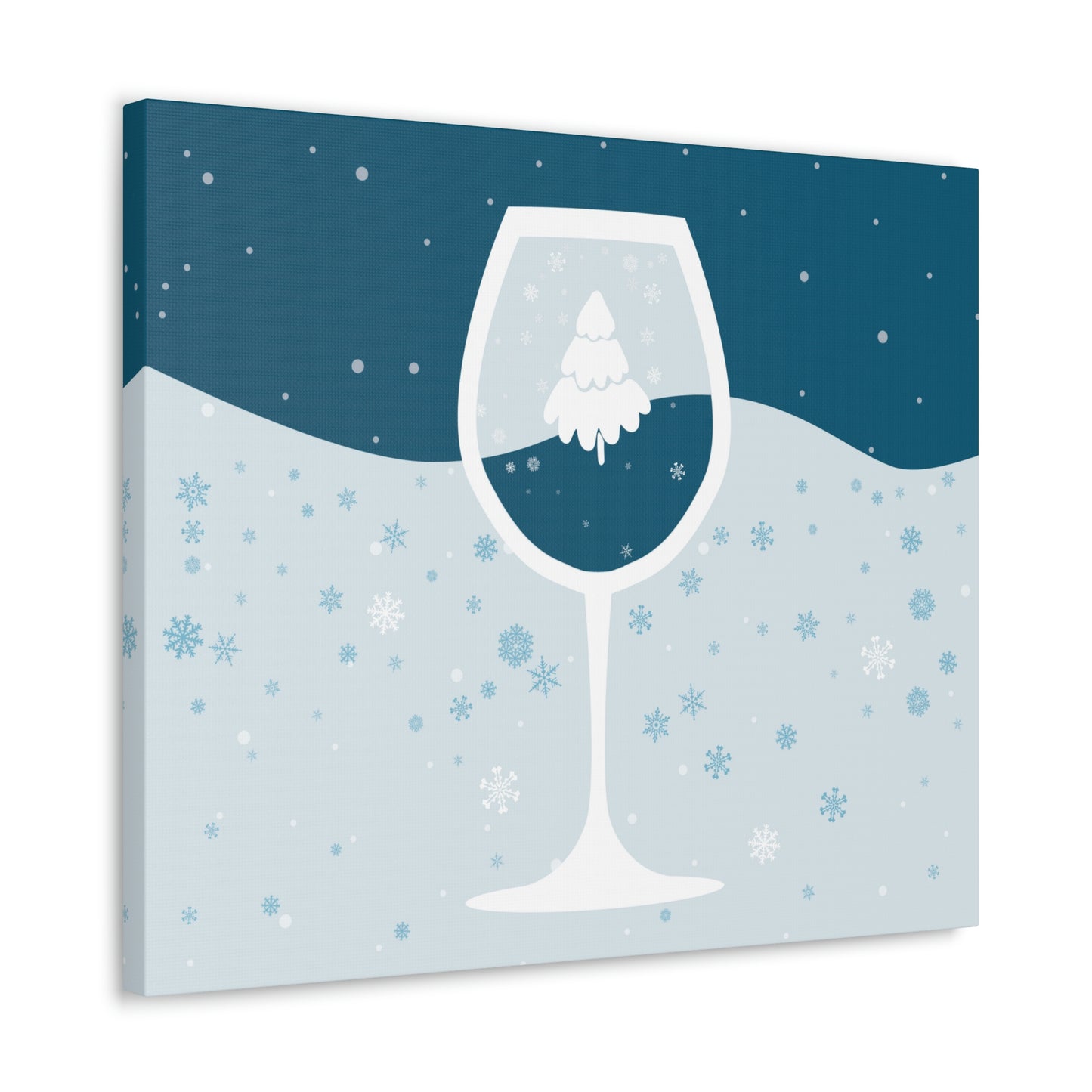 Ice Wine Winter Holidays Aesthetic Classic Art Canvas Gallery Wraps