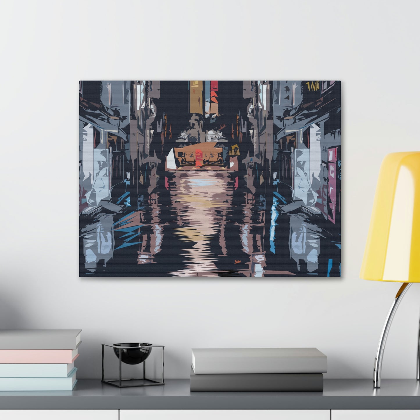 City Night Modern Abstract Classic Art Canvas Gallery Wraps