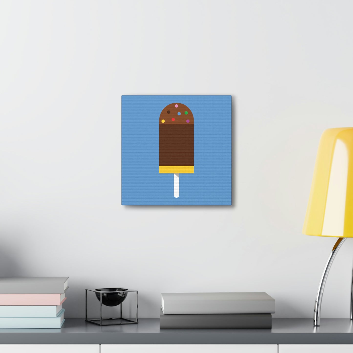 Ice Cream Lover Minimal Abstract Aesthetic Classic Art Canvas Gallery Wraps