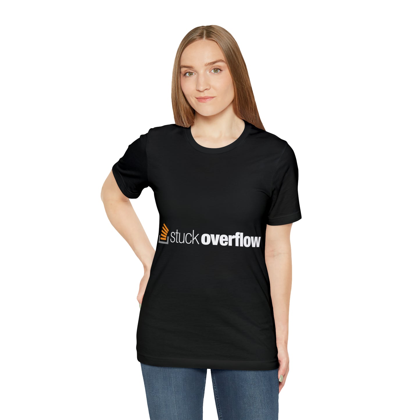 Stack Overflow Funny IT Developer Programming Nerdy Unisex Jersey Short Sleeve T-Shirt