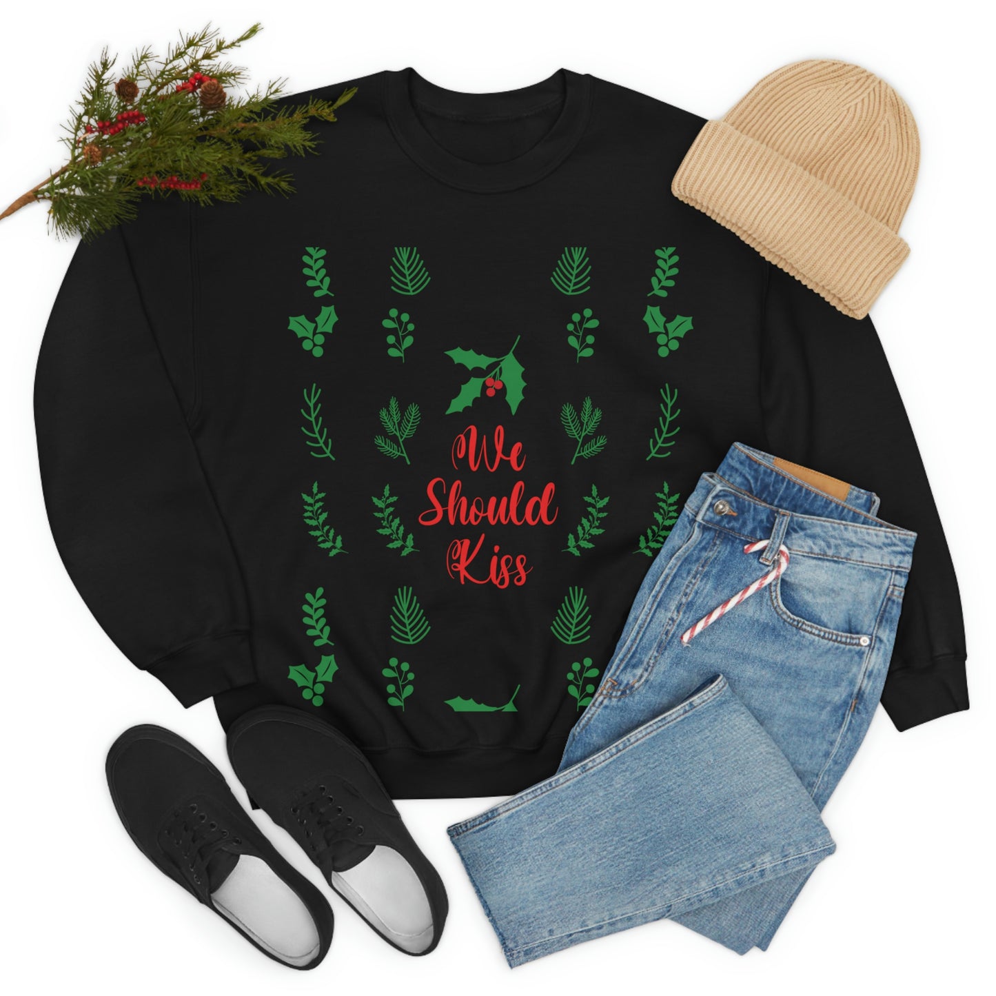 We Should Kiss Leaves Quotes Unisex Heavy Blend™ Crewneck Sweatshirt