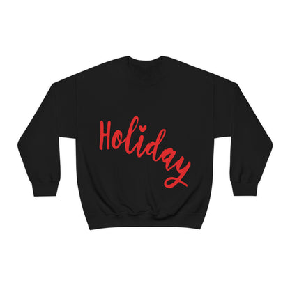 Holidays Red Text Weekend Quotes Unisex Heavy Blend™ Crewneck Sweatshirt