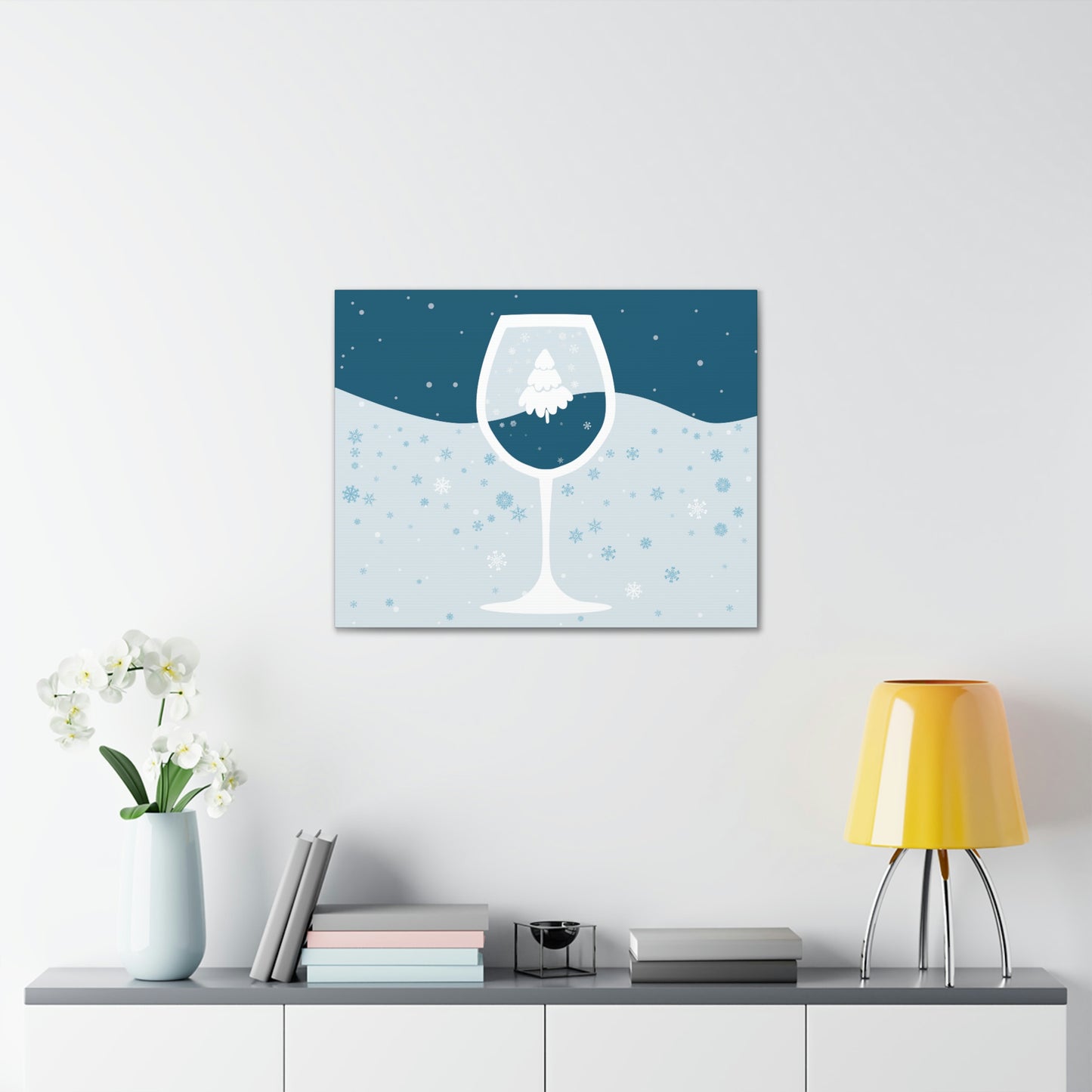 Ice Wine Winter Holidays Aesthetic Classic Art Canvas Gallery Wraps