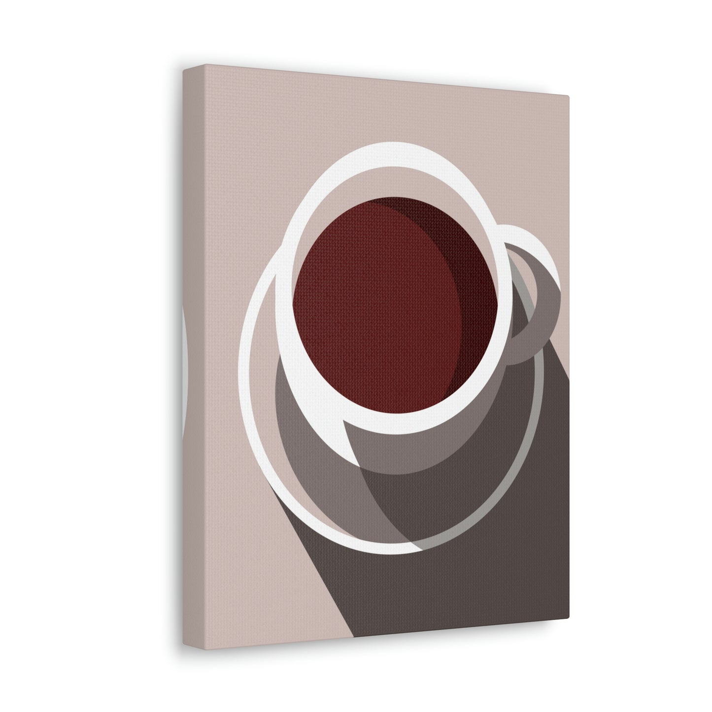 Cup Of Coffee Minimal Art Aesthetic Beige Aesthetic Classic Art Canvas Gallery Wraps