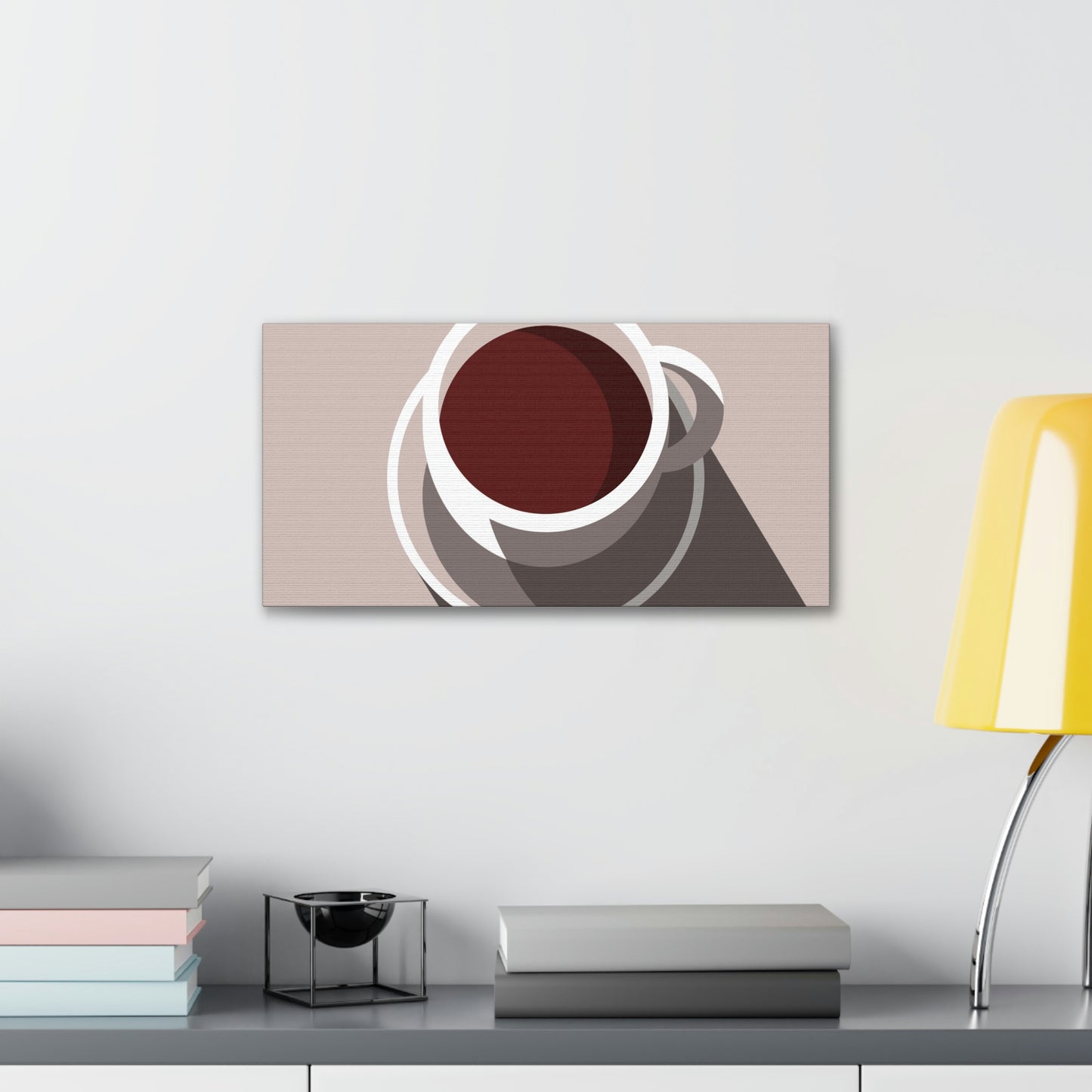 Cup Of Coffee Minimal Art Aesthetic Beige Aesthetic Classic Art Canvas Gallery Wraps