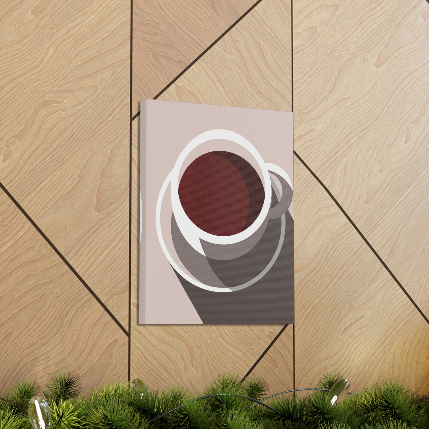 Cup Of Coffee Minimal Art Aesthetic Beige Aesthetic Classic Art Canvas Gallery Wraps