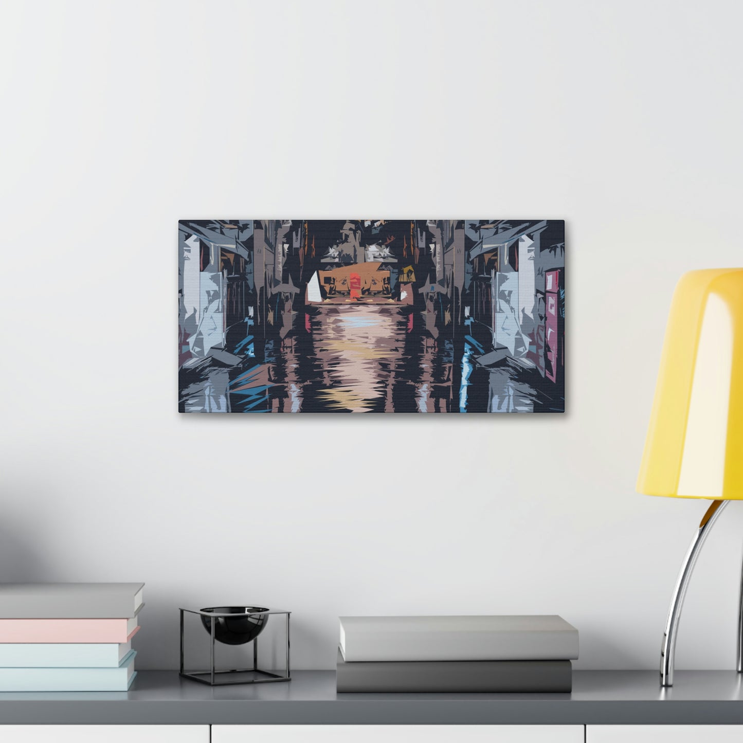 City Night Modern Abstract Classic Art Canvas Gallery Wraps