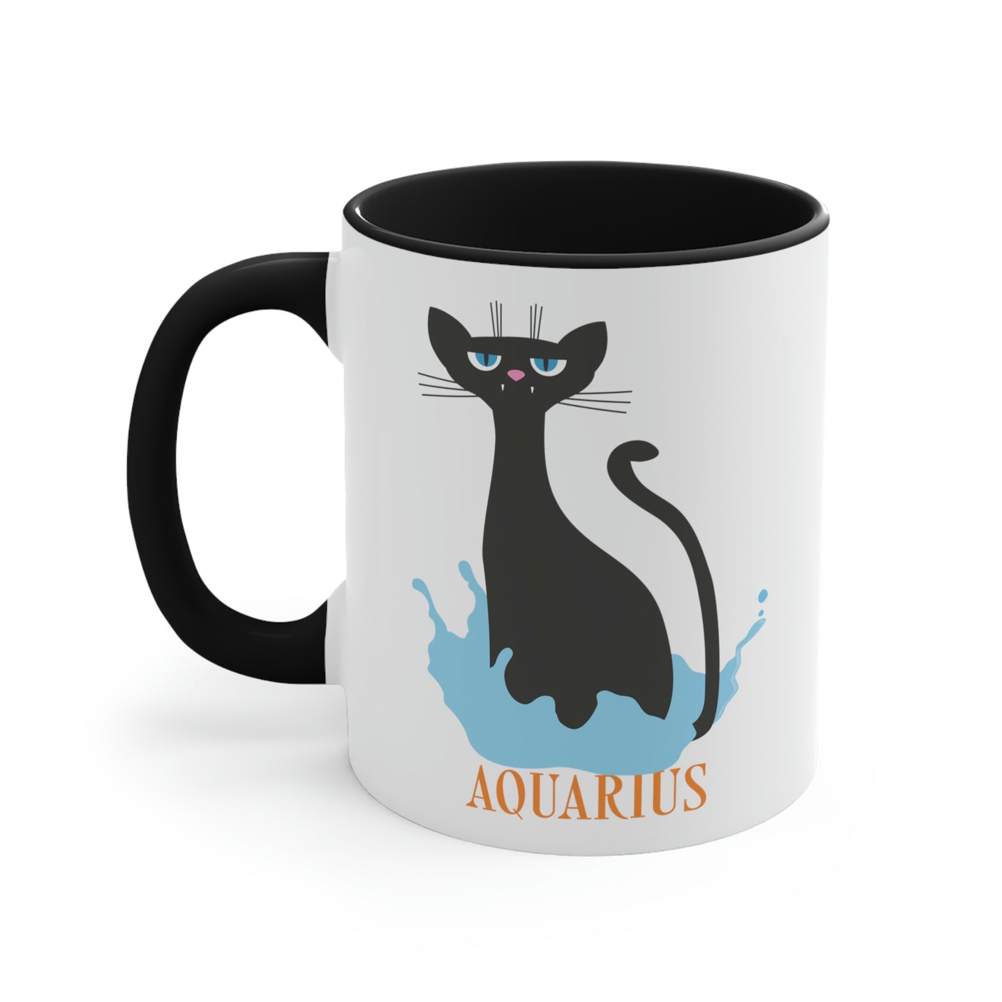 Aquarius Cat Zodiac Sign Classic Accent Coffee Mug 11oz