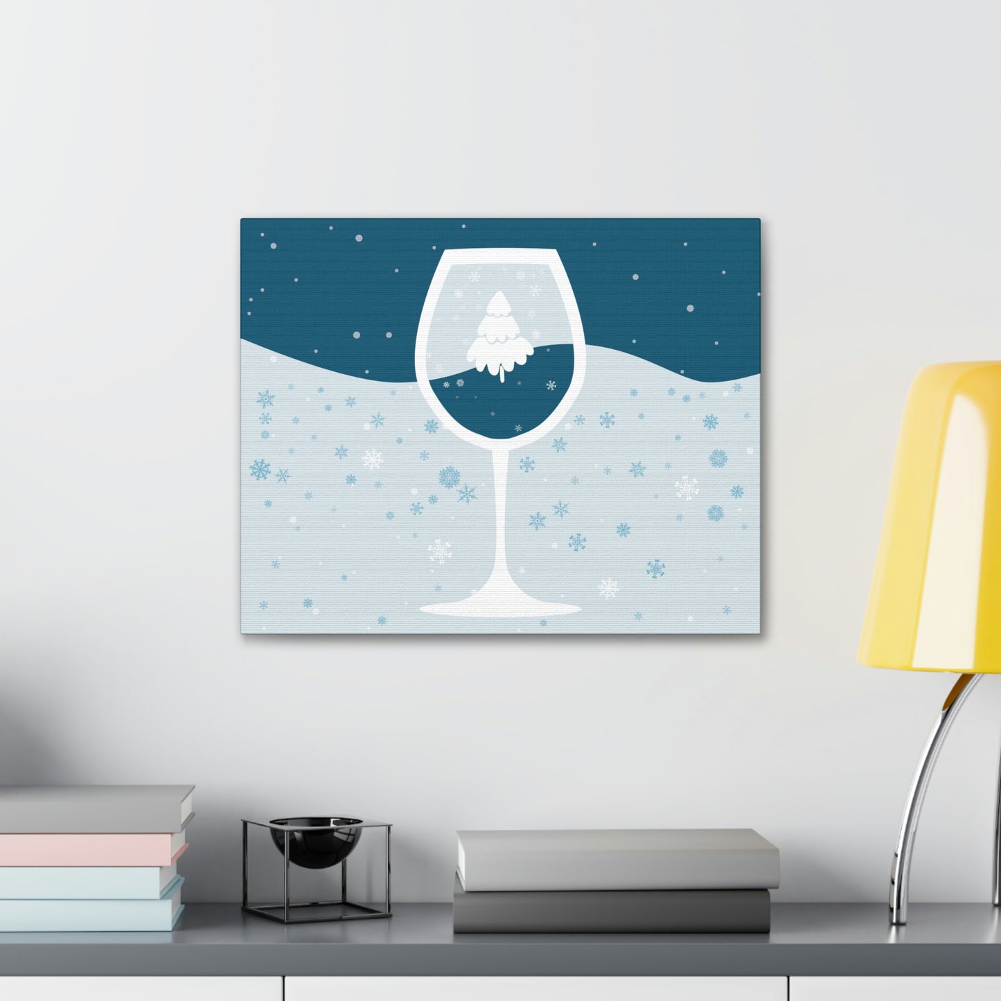 Ice Wine Winter Holidays Aesthetic Classic Art Canvas Gallery Wraps