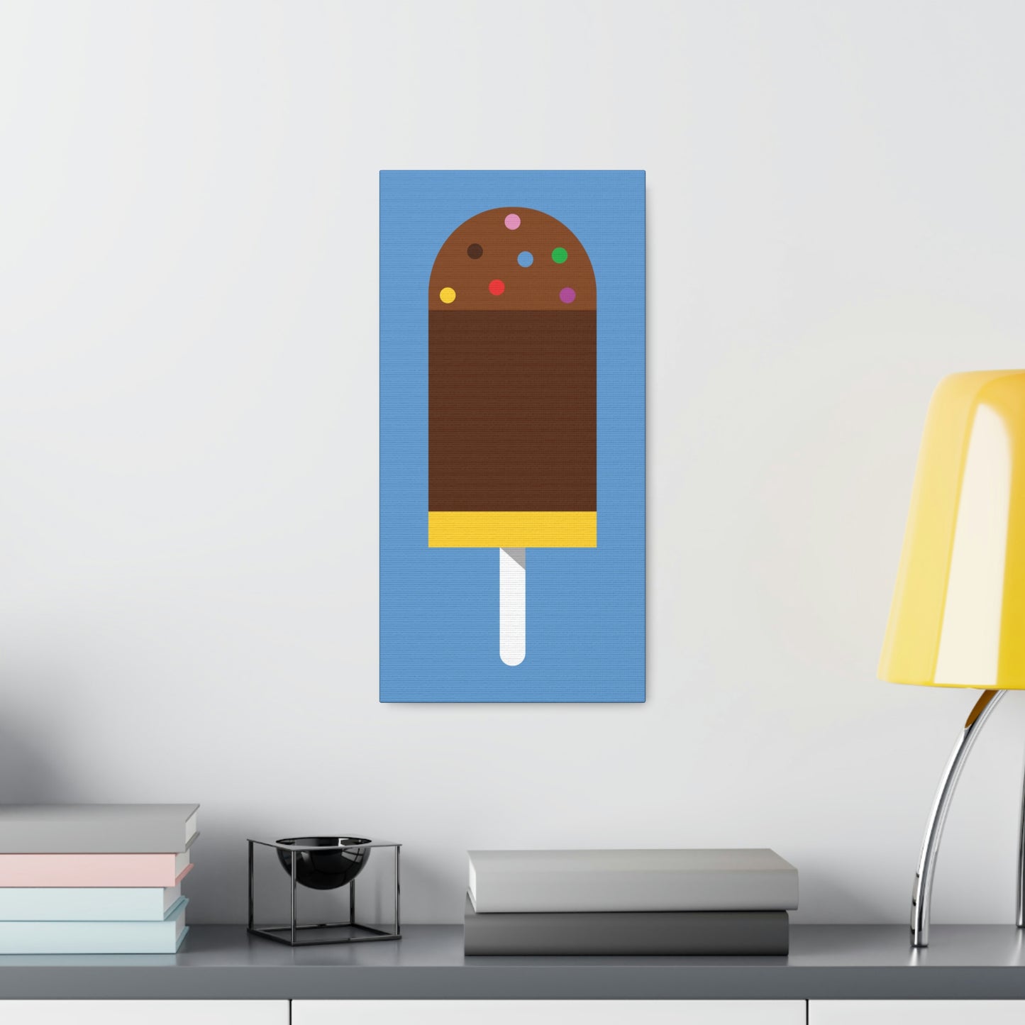 Ice Cream Lover Minimal Abstract Aesthetic Classic Art Canvas Gallery Wraps