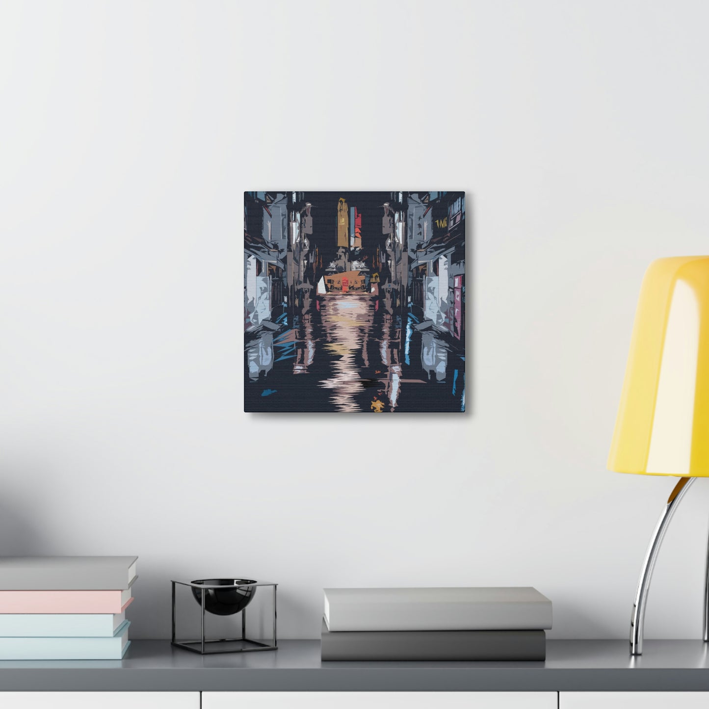 City Night Modern Abstract Classic Art Canvas Gallery Wraps