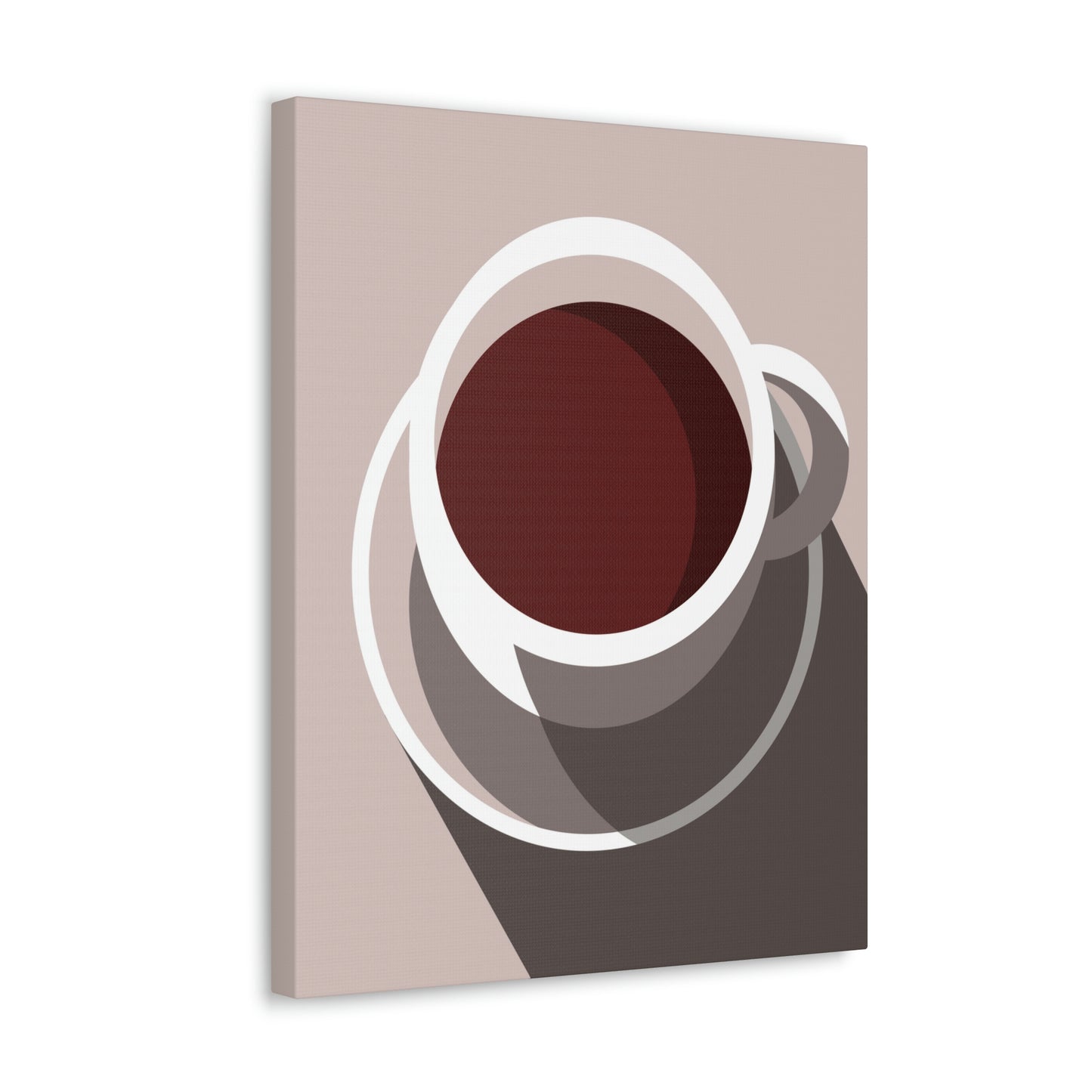 Cup Of Coffee Minimal Art Aesthetic Beige Aesthetic Classic Art Canvas Gallery Wraps