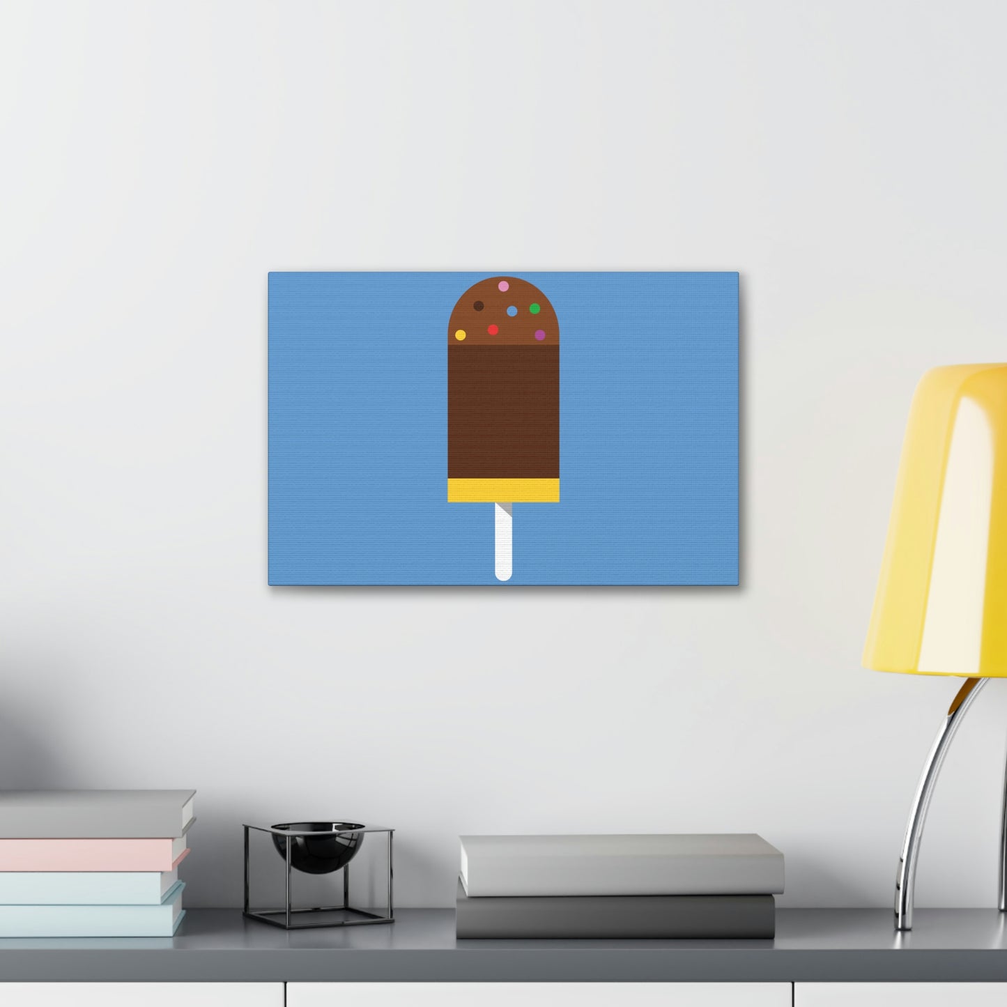 Ice Cream Lover Minimal Abstract Aesthetic Classic Art Canvas Gallery Wraps