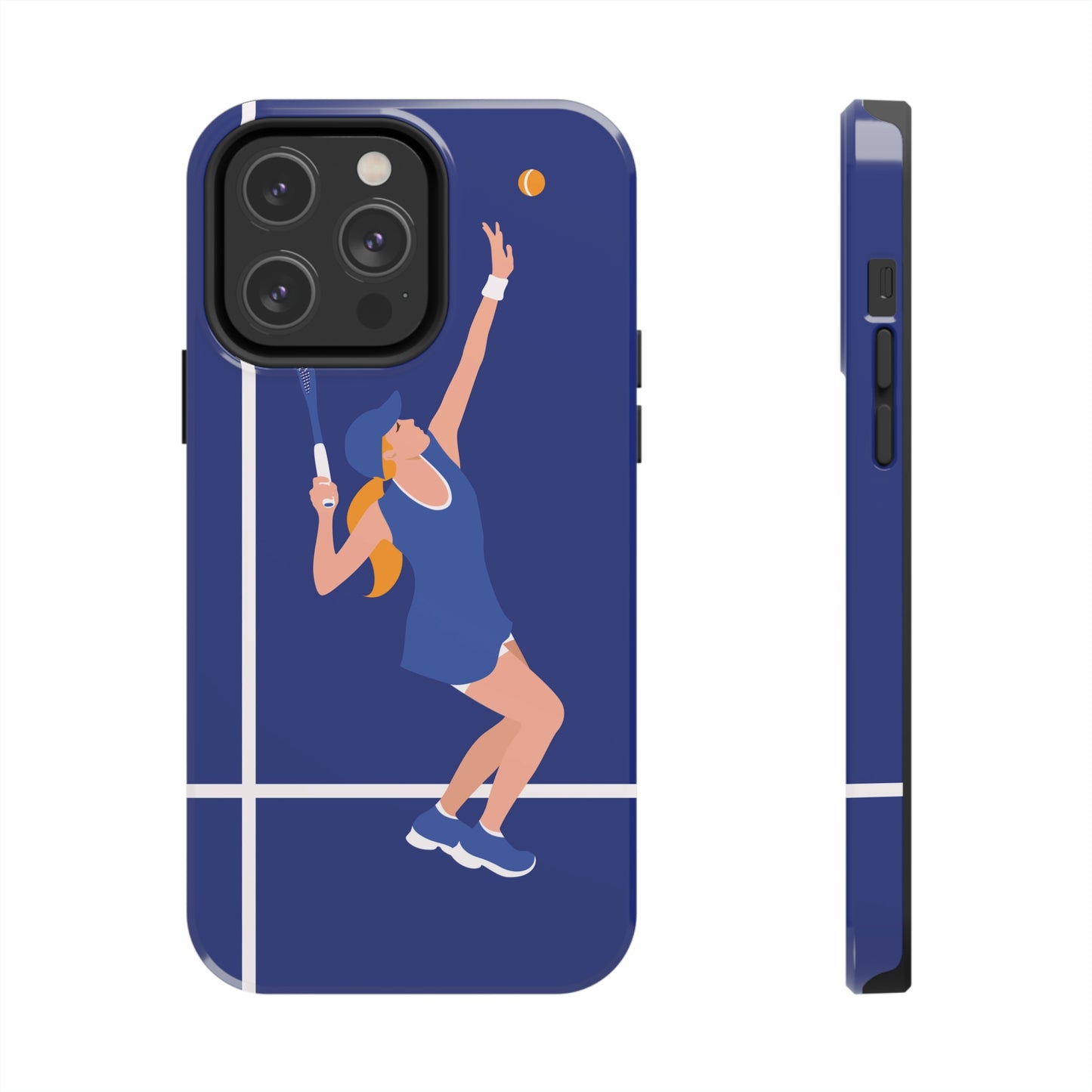 Tennis Player Blue Art Sports Team Tough Phone Cases Case-Mate