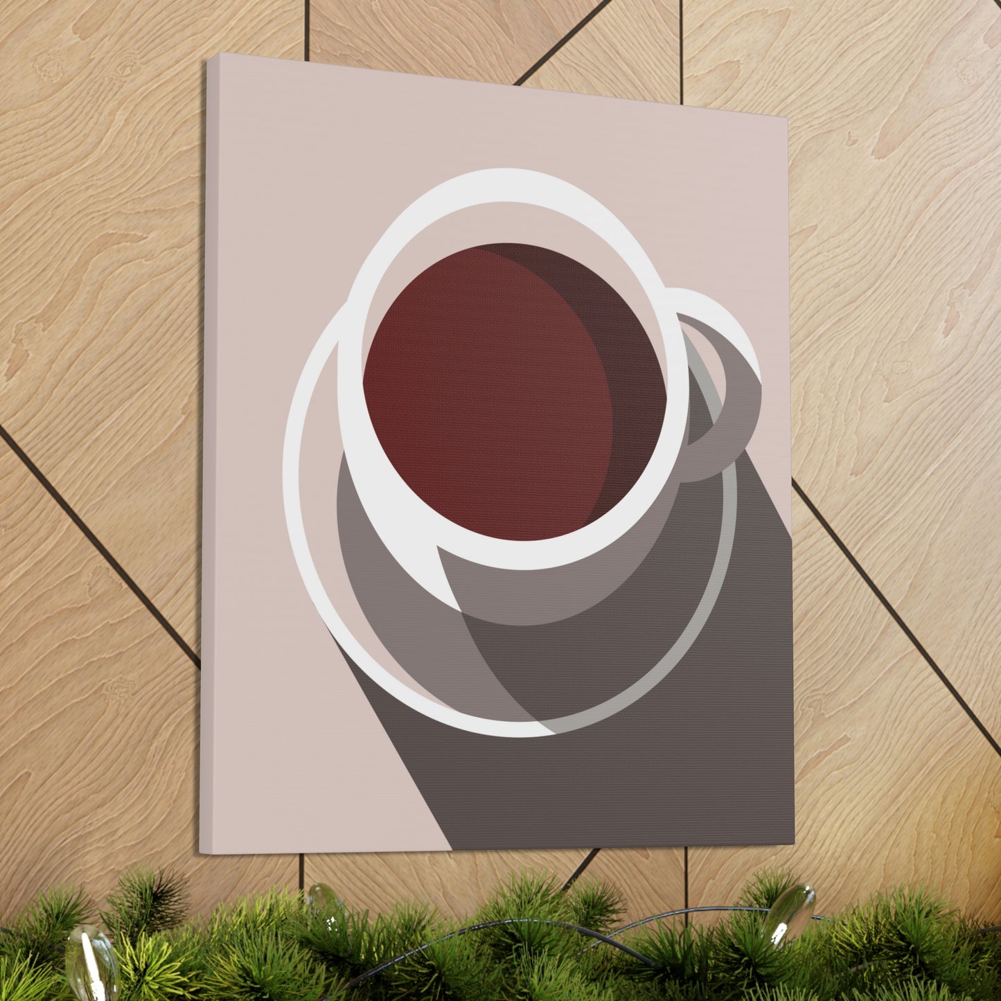 Cup Of Coffee Minimal Art Aesthetic Beige Aesthetic Classic Art Canvas Gallery Wraps