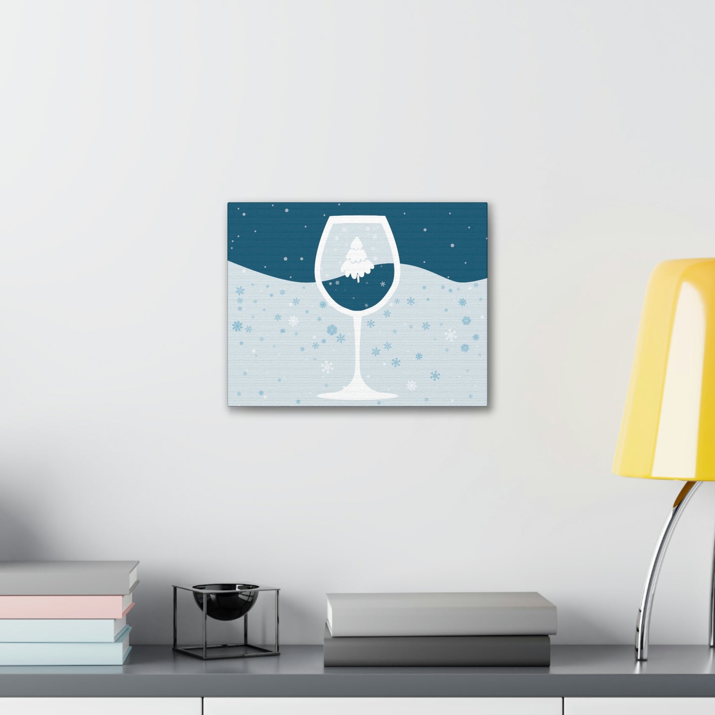 Ice Wine Winter Holidays Aesthetic Classic Art Canvas Gallery Wraps