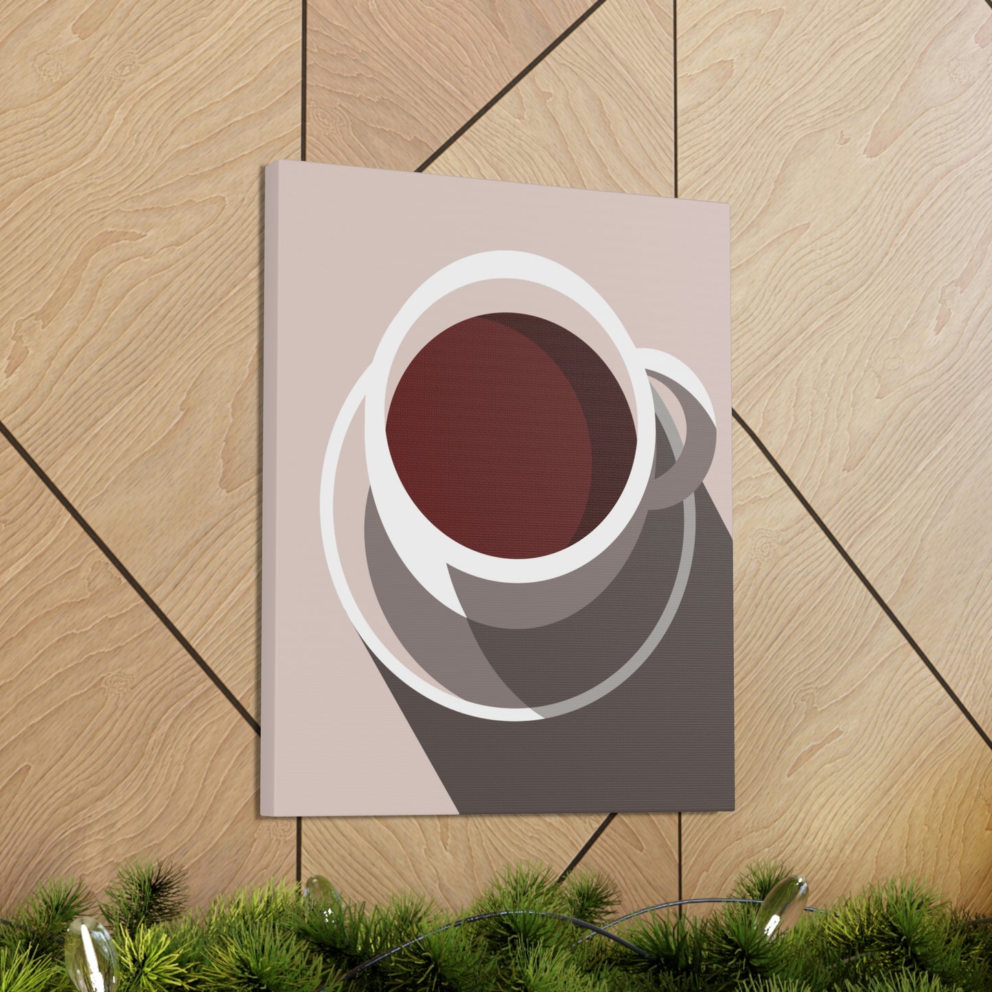 Cup Of Coffee Minimal Art Aesthetic Beige Aesthetic Classic Art Canvas Gallery Wraps