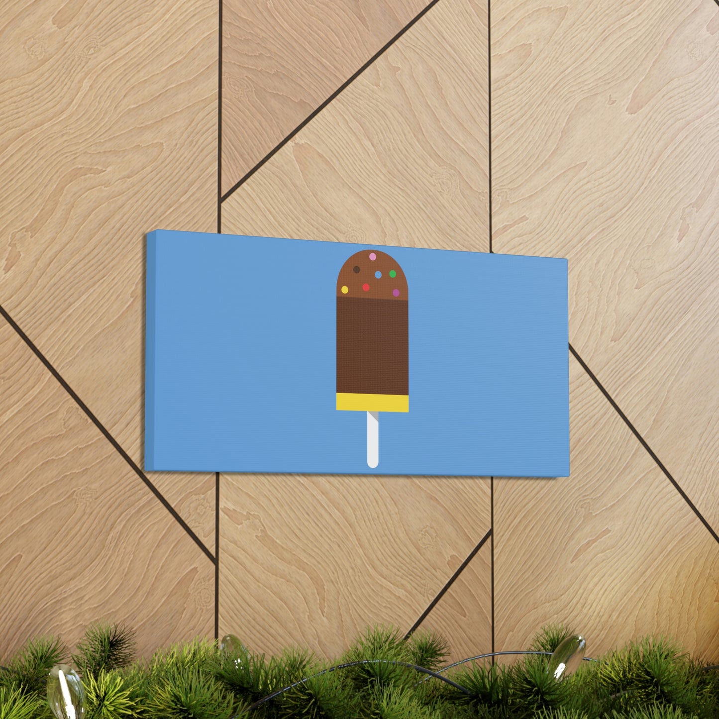 Ice Cream Lover Minimal Abstract Aesthetic Classic Art Canvas Gallery Wraps