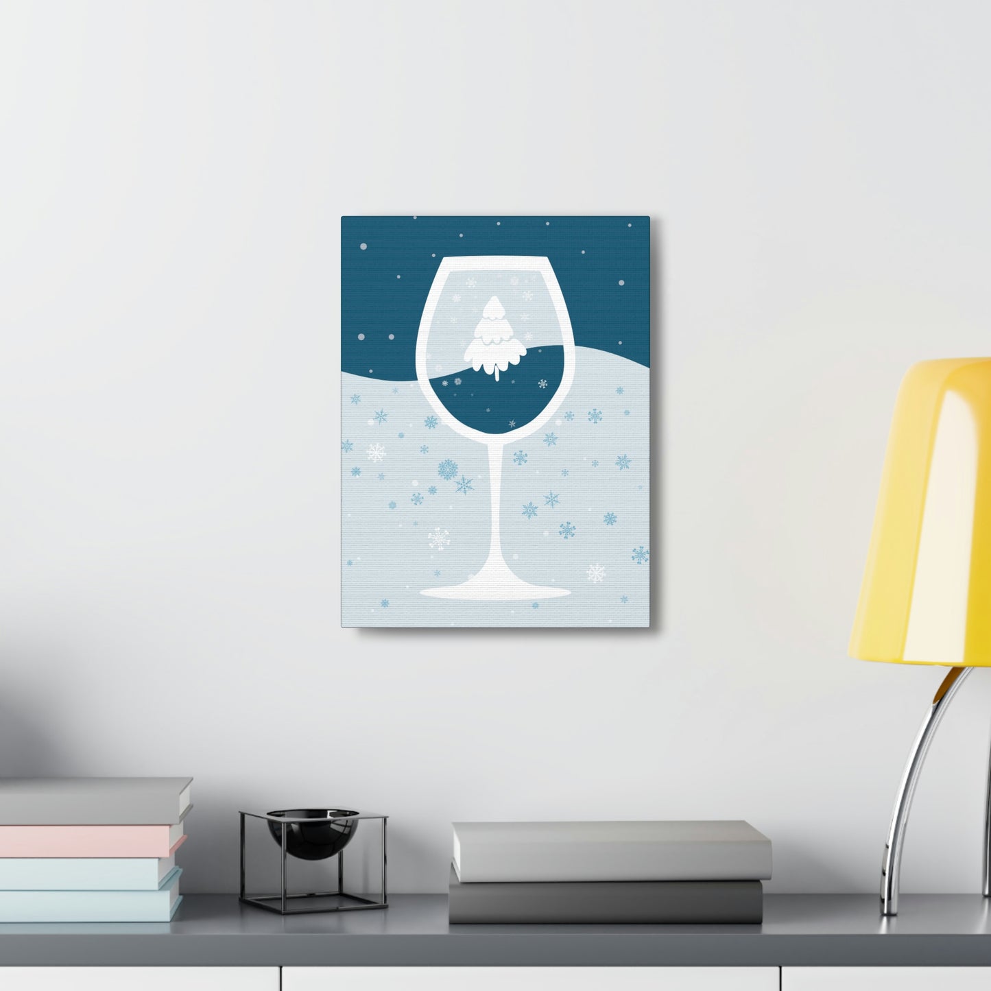 Ice Wine Winter Holidays Aesthetic Classic Art Canvas Gallery Wraps