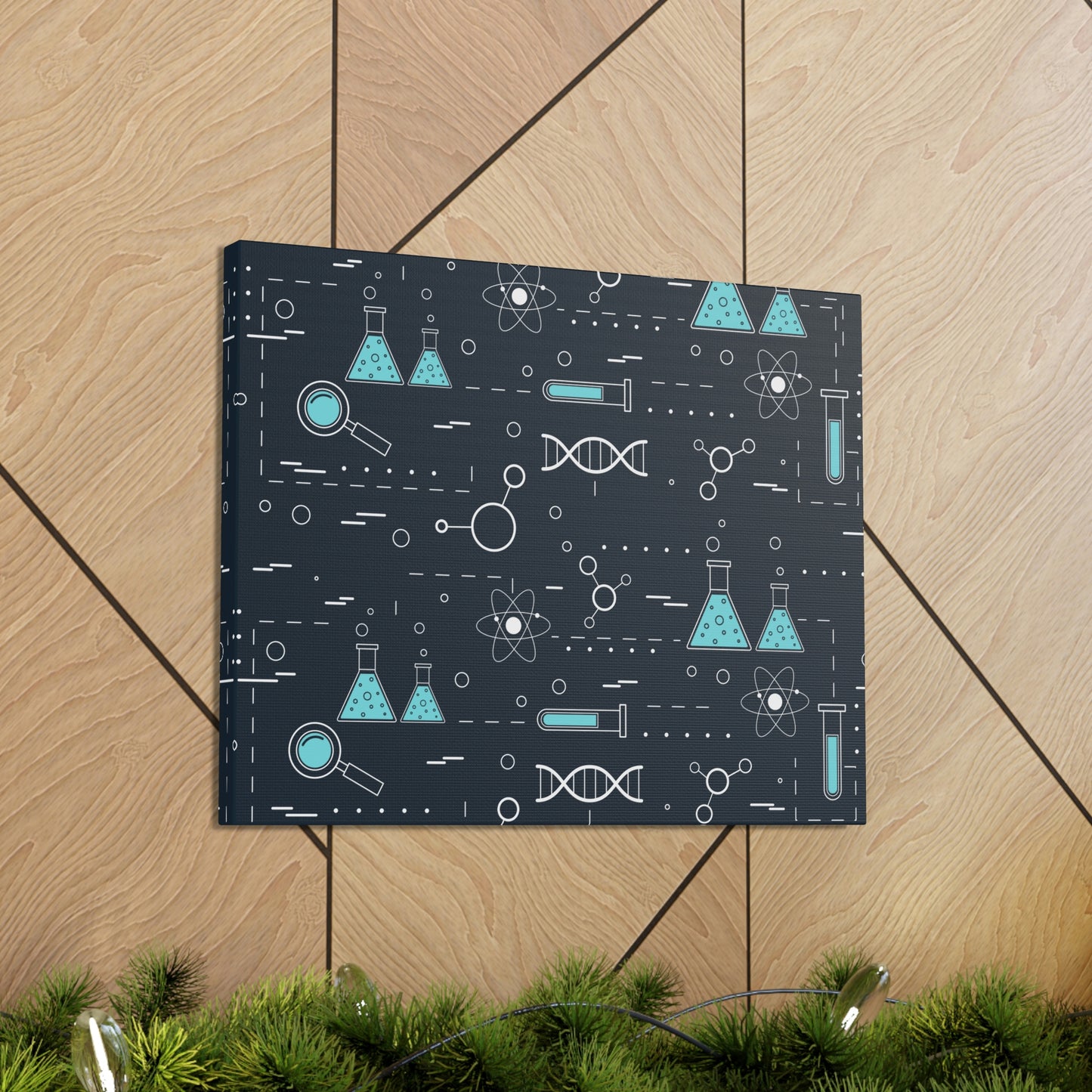 Chemistry Science Biology Pattern Scientist Educational Aesthetic Classic Art Canvas Gallery Wraps