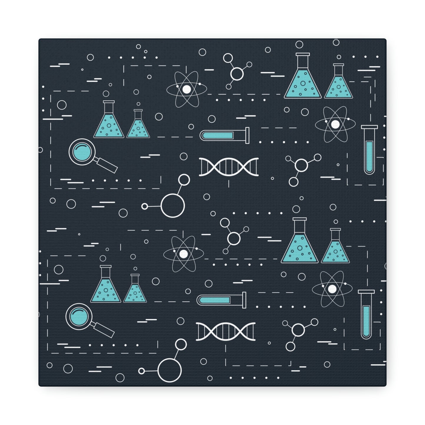 Chemistry Science Biology Pattern Scientist Educational Aesthetic Classic Art Canvas Gallery Wraps