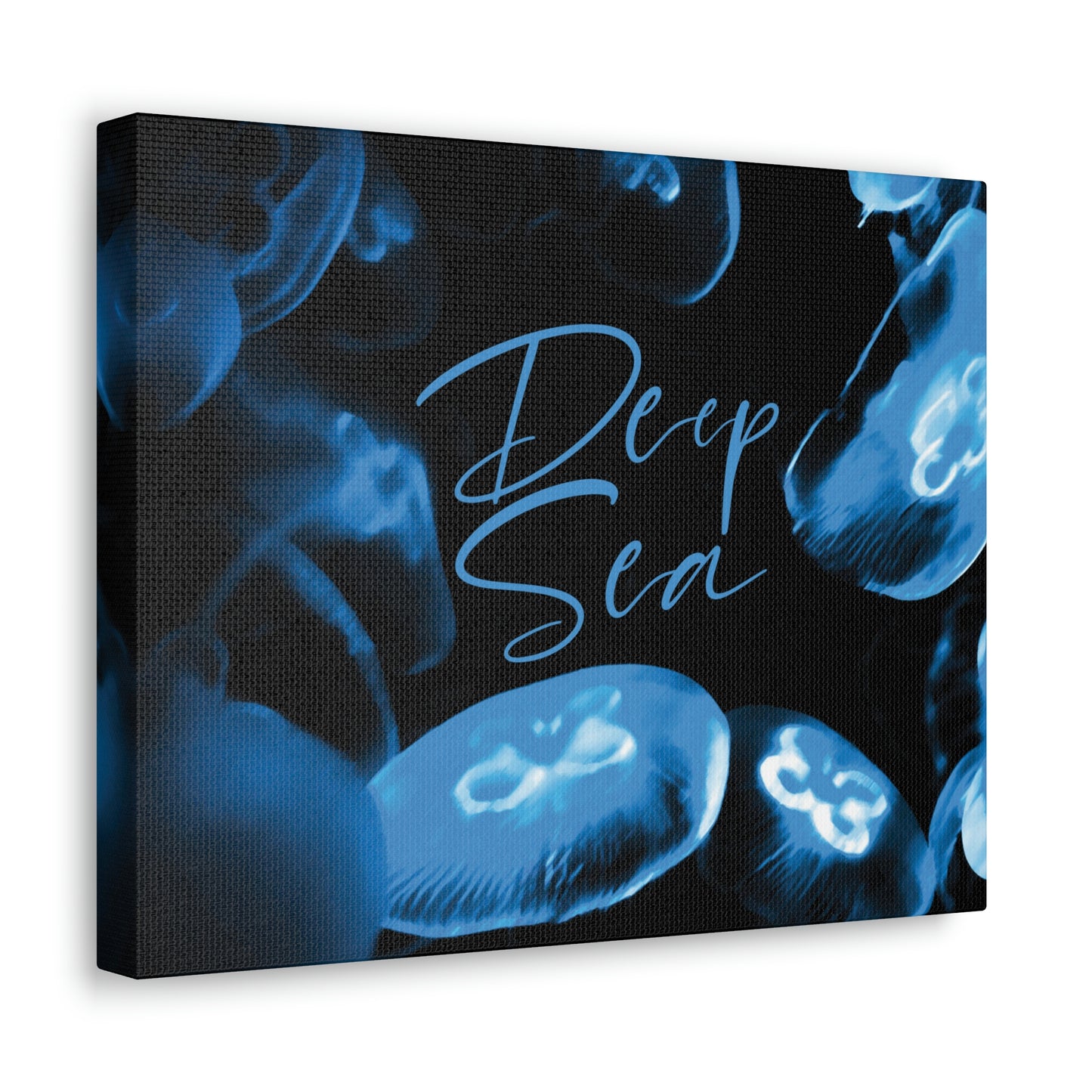 Deep Sea Jellyfish Silhouette Eco Friendly Life Sign Aesthetic Classic Art Canvas Gallery Wraps