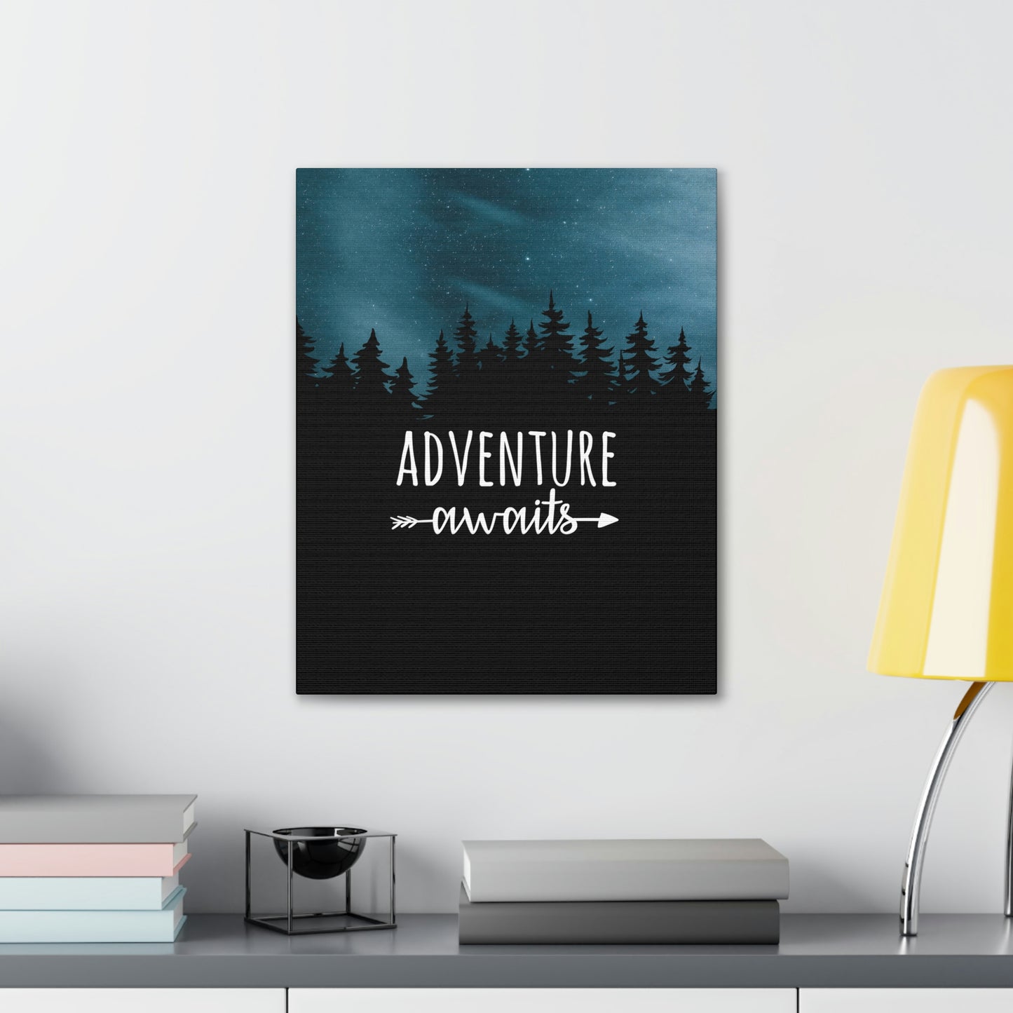 Adventure Awaits Art Vacation Landscape Explore Aesthetic Classic Art Canvas Gallery Wraps